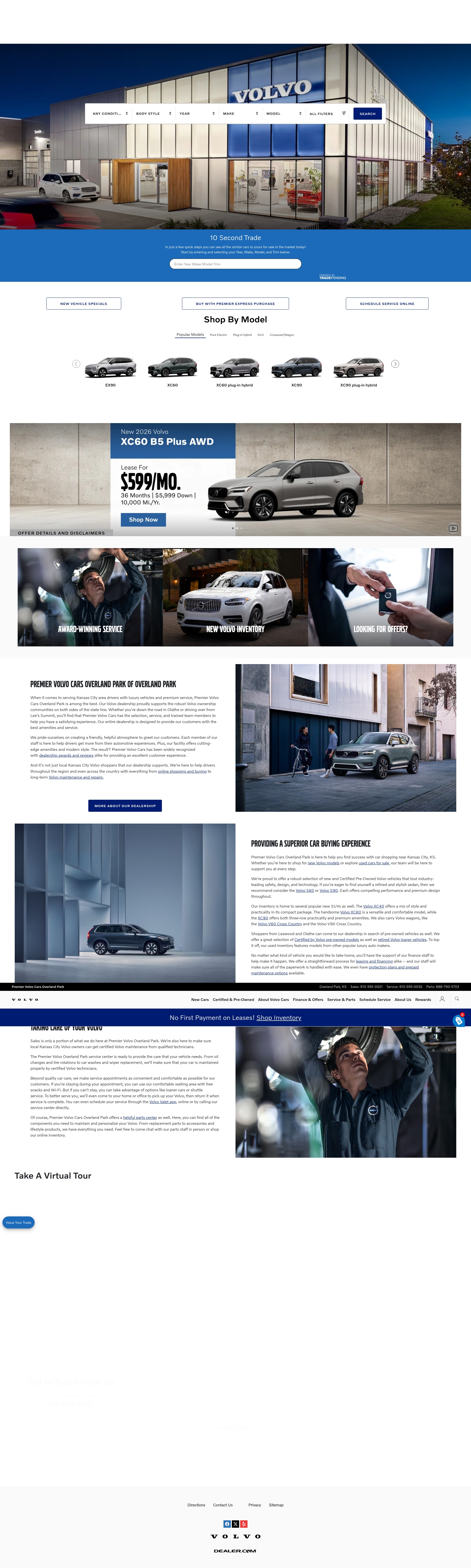 Screenshot of premiervolvocarsoverlandpark.com