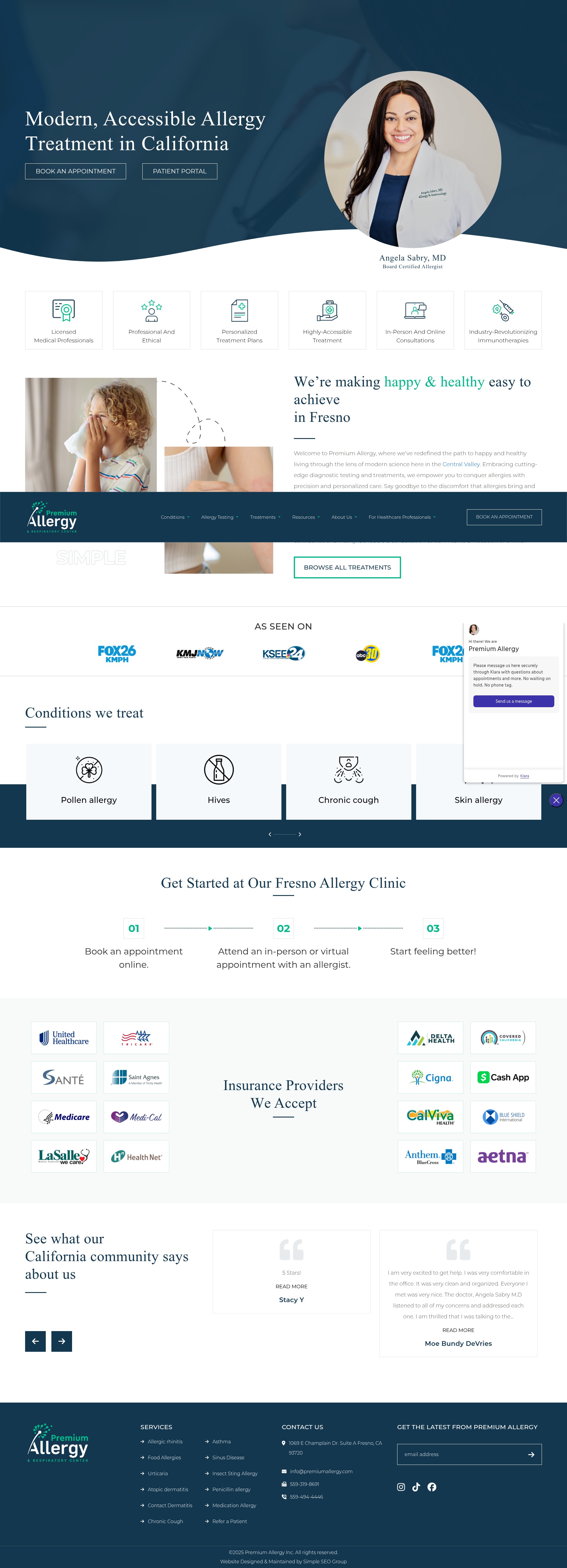 Screenshot of premiumallergy.com