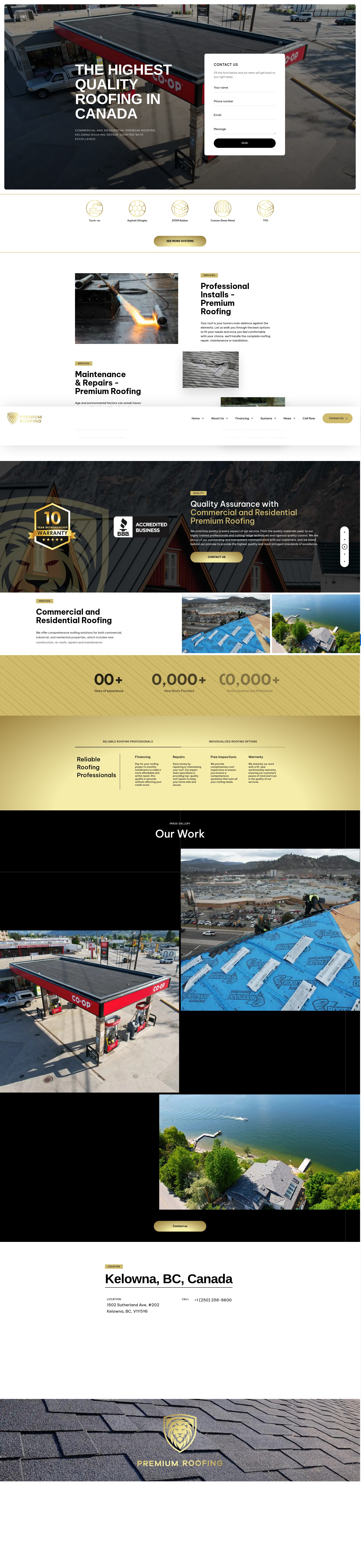 Screenshot of premiumroofingltd.com