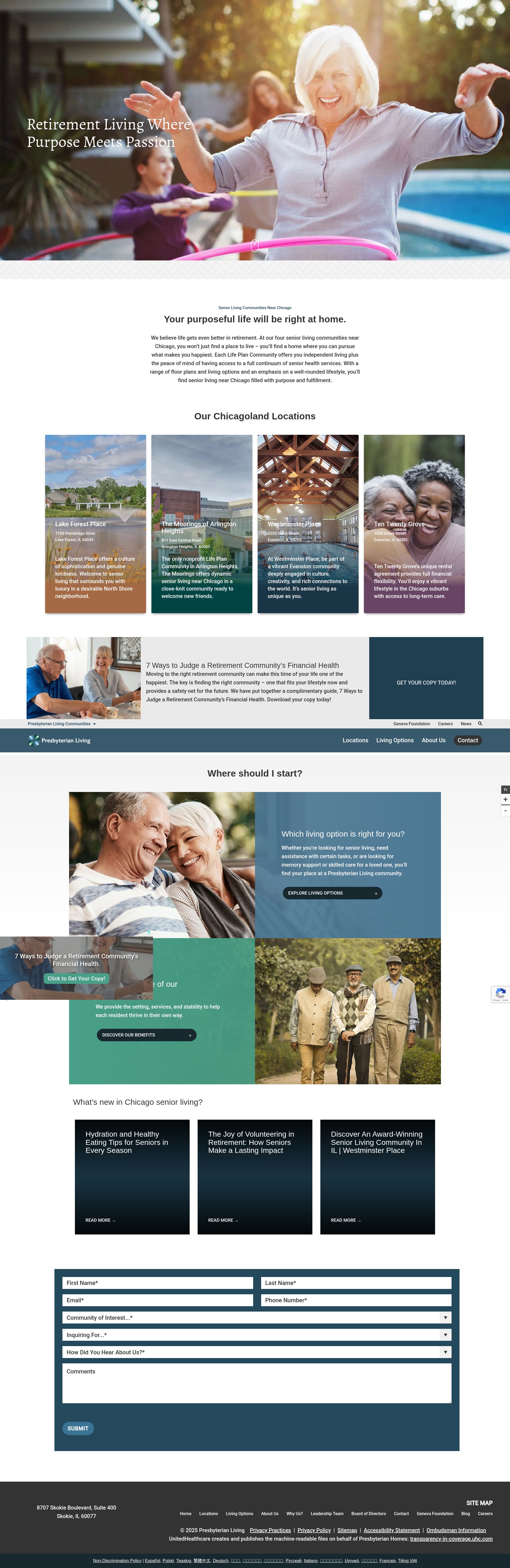 Screenshot of presbyterianhomes.org