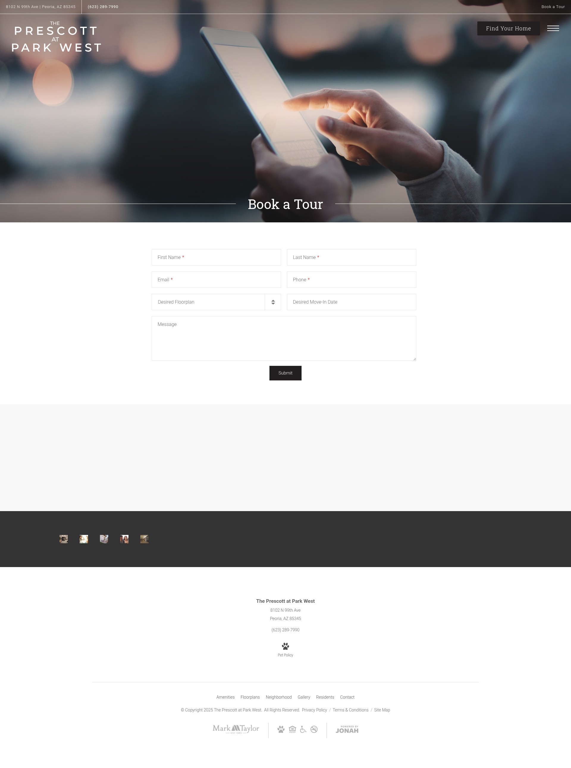 Screenshot of prescotttownhomes.com