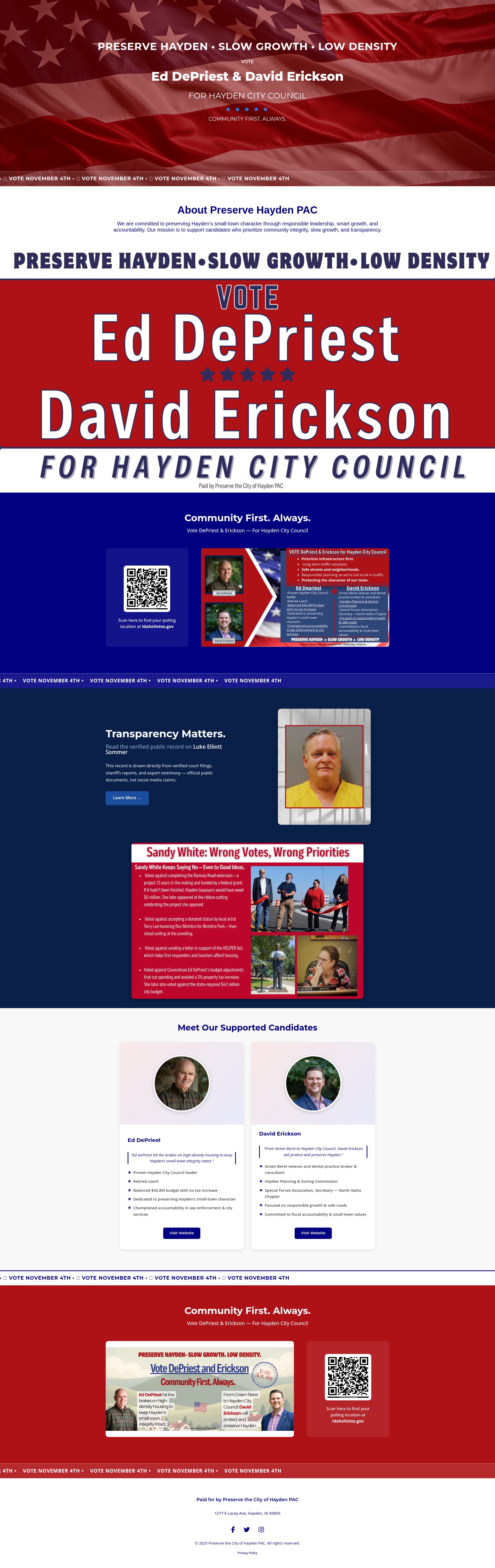 Screenshot of preservehayden.com