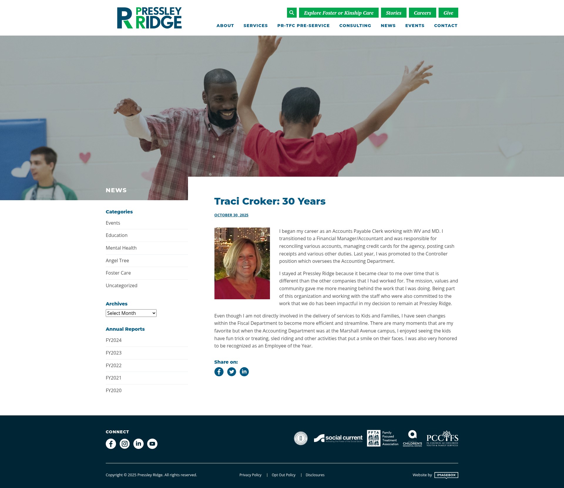 Screenshot of pressleyridge.org