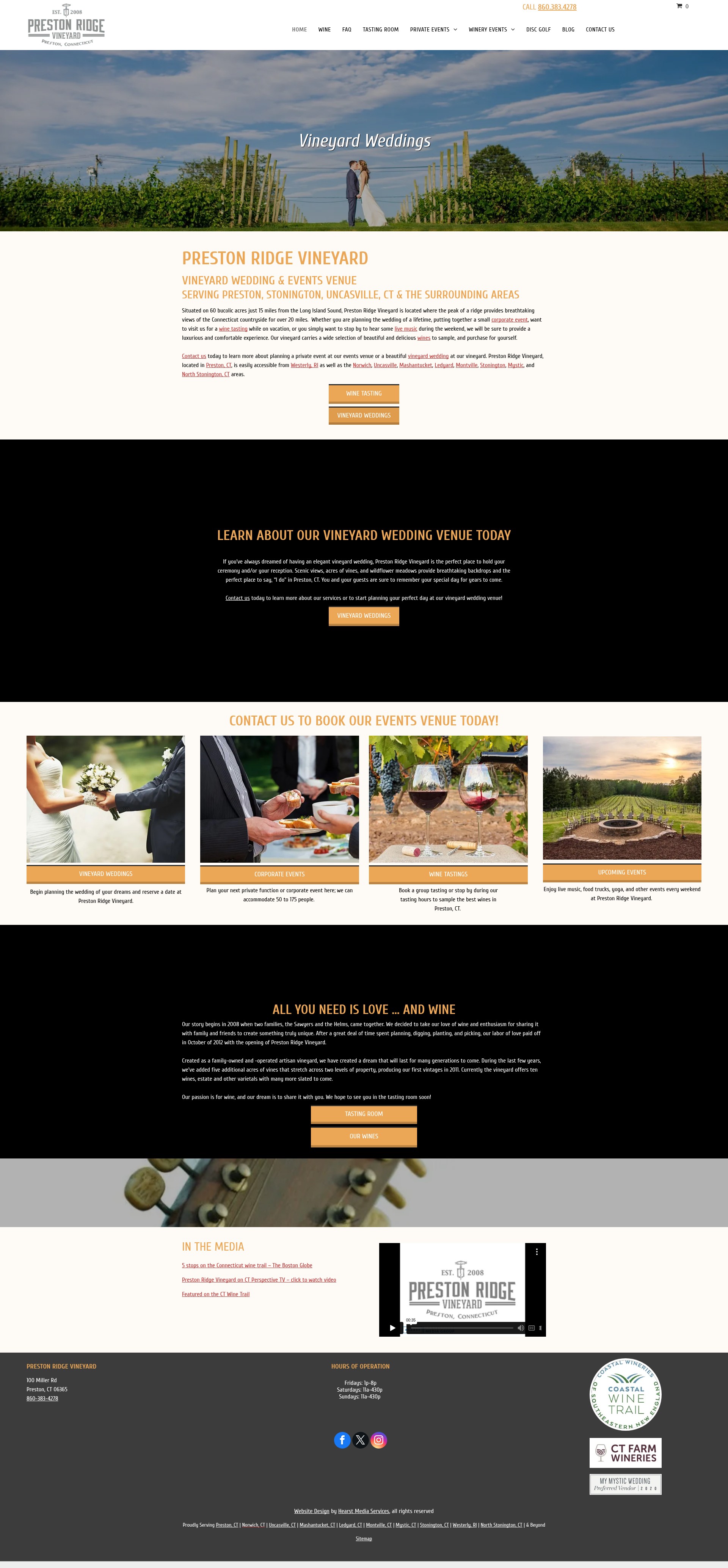 Screenshot of prestonridgevineyard.com