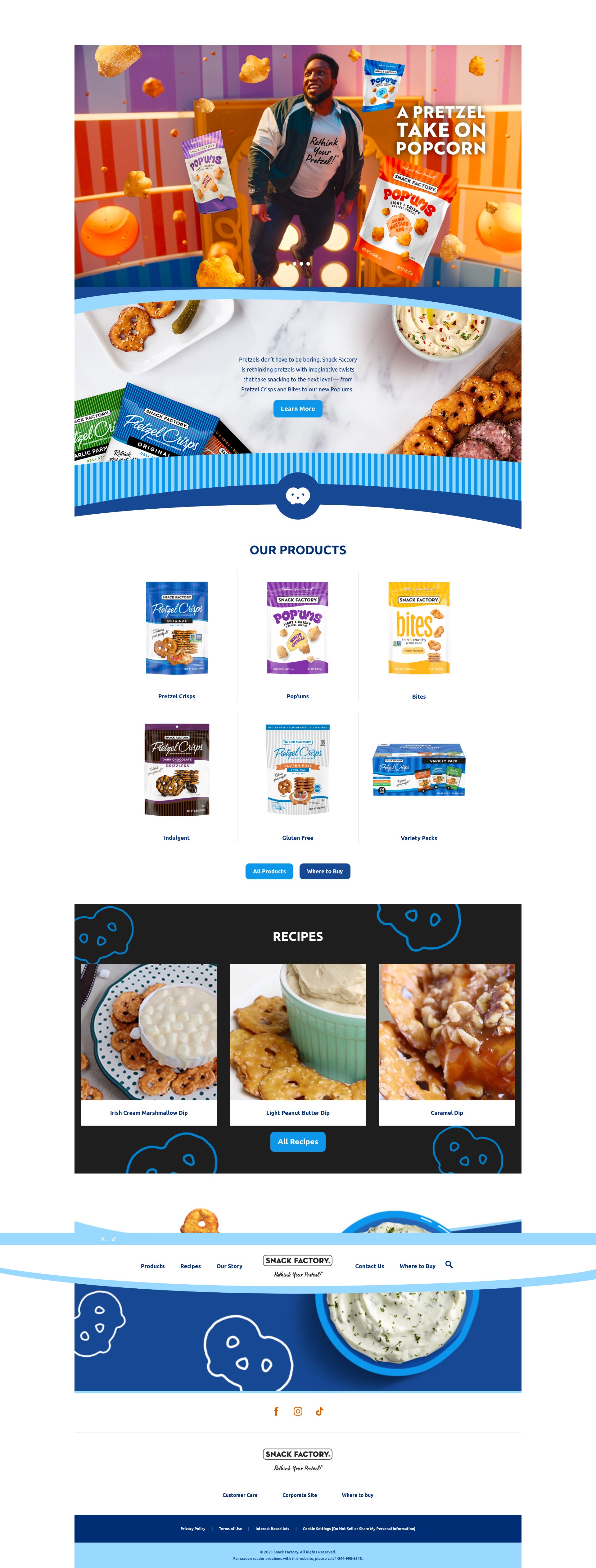 Screenshot of pretzelcrisps.com