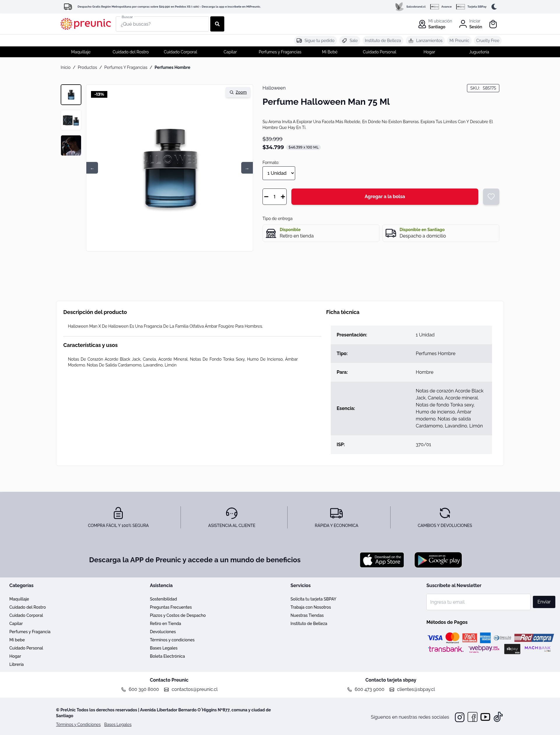 Screenshot of preunic.cl