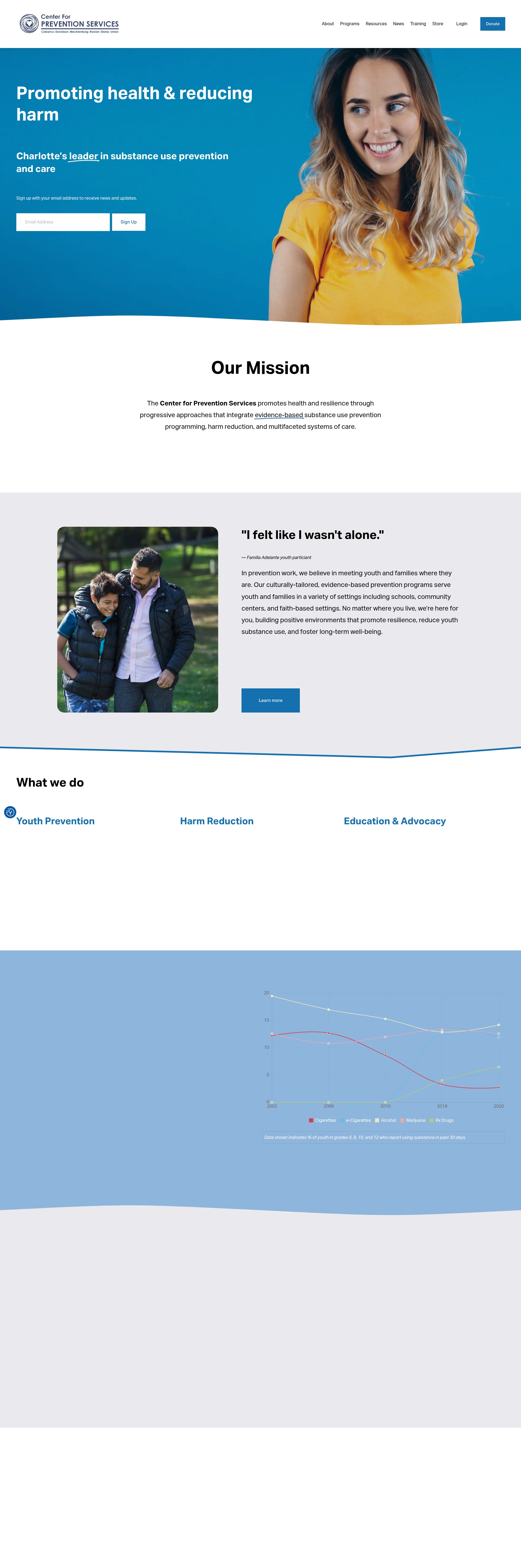 Screenshot of preventionservices.org