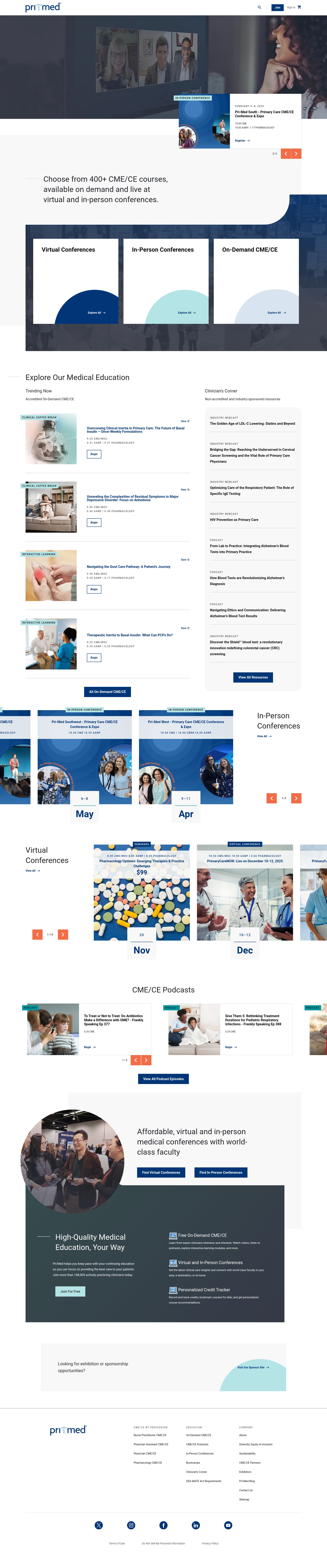 Screenshot of pri-med.com