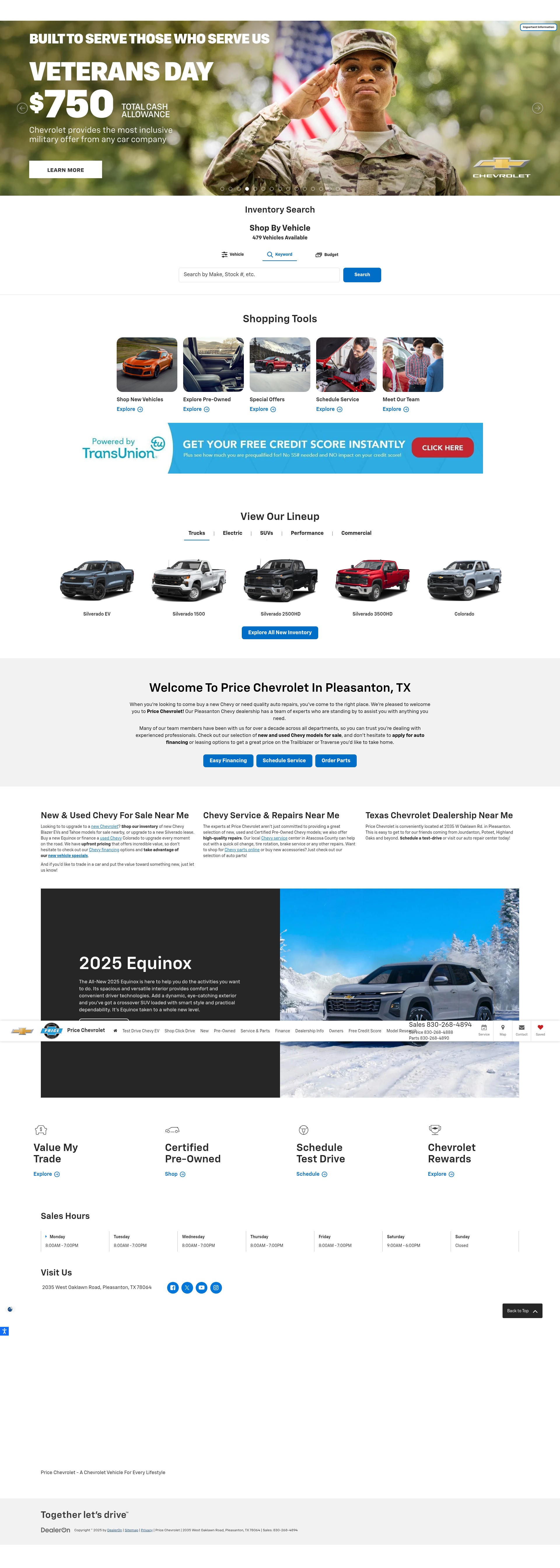 Screenshot of pricechevy.com