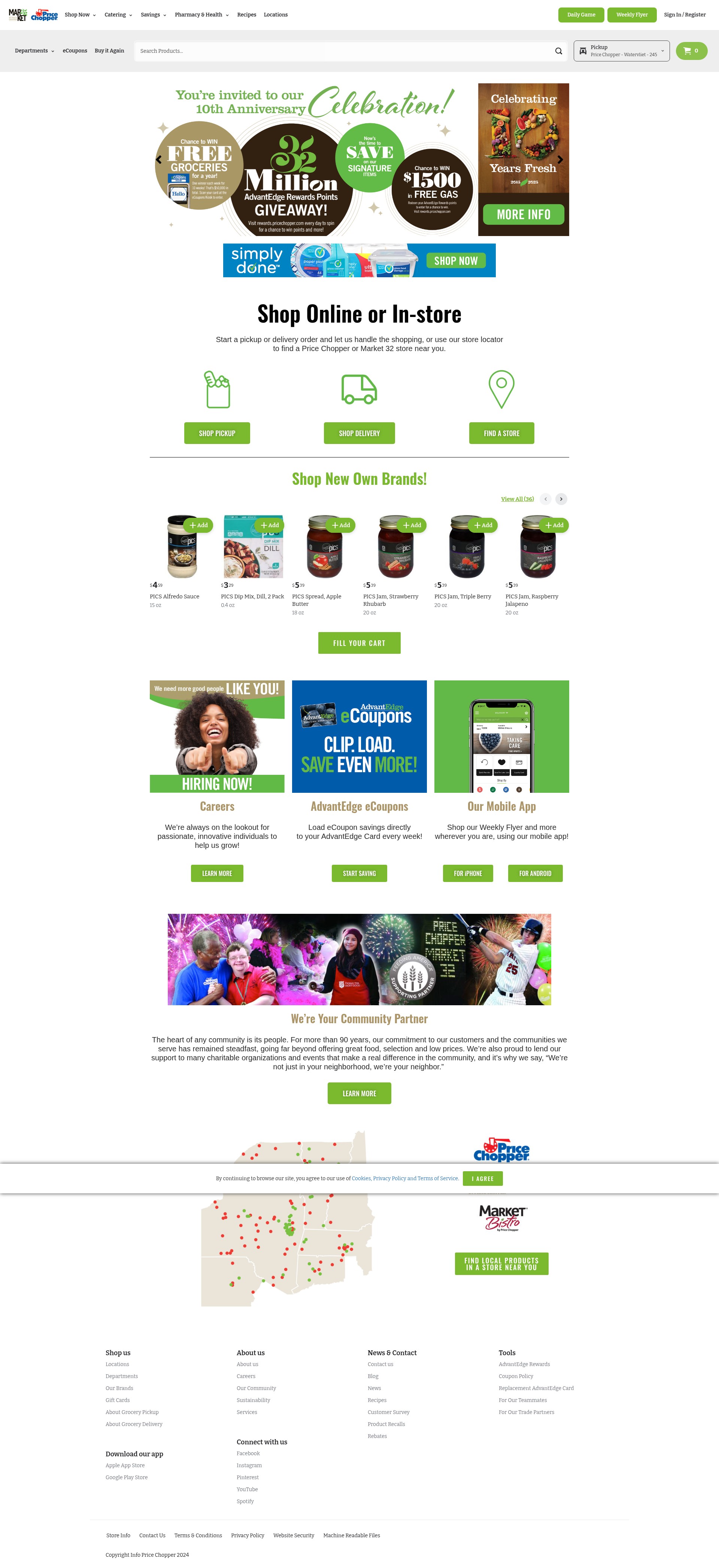 Screenshot of pricechopper.com