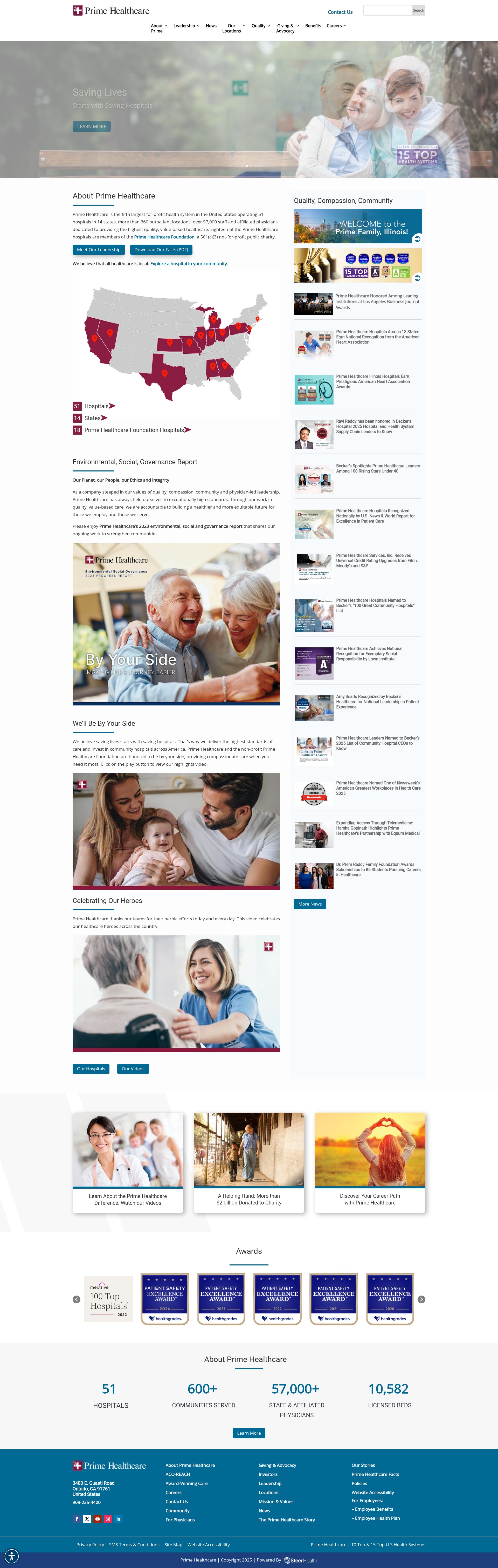 Screenshot of primehealthcare.com