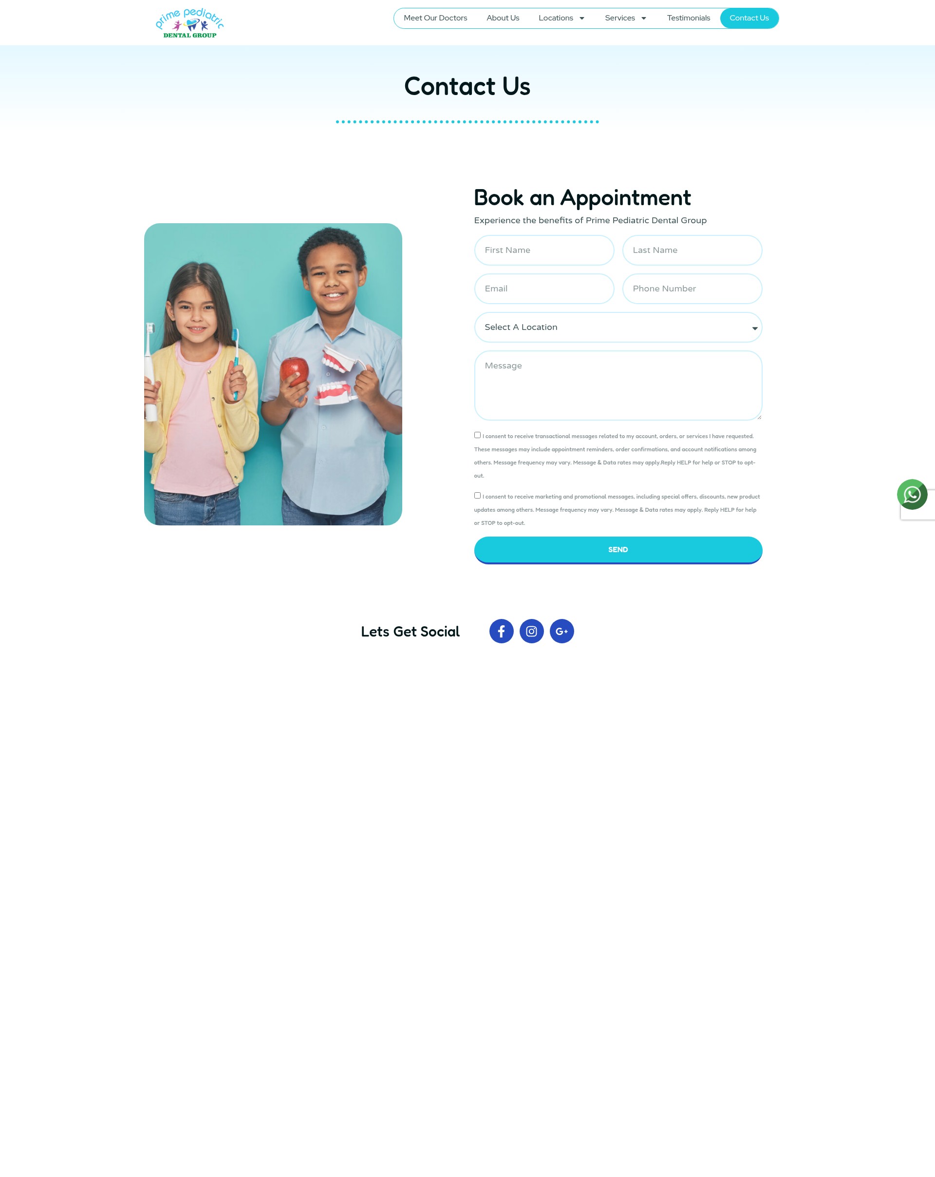 Screenshot of primepediatricdentalgroup.com