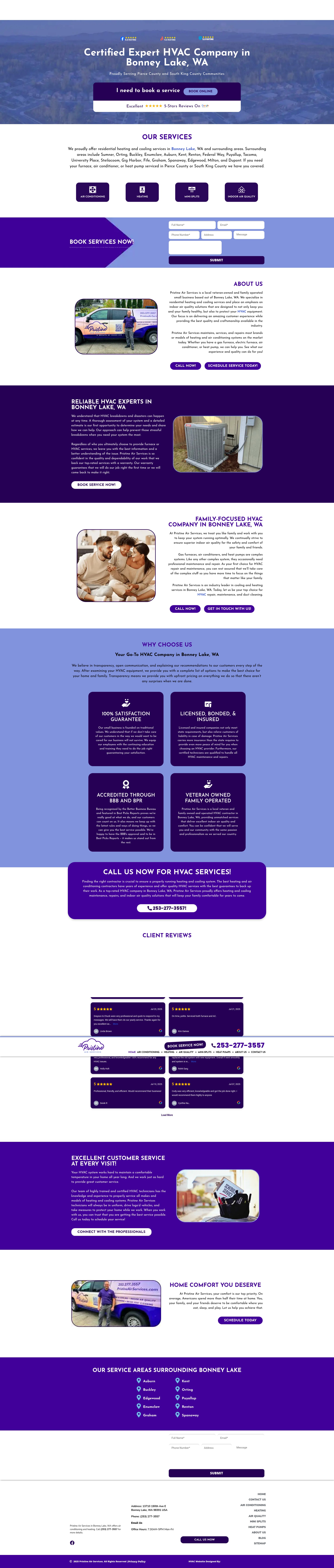 Screenshot of pristineairservices.com