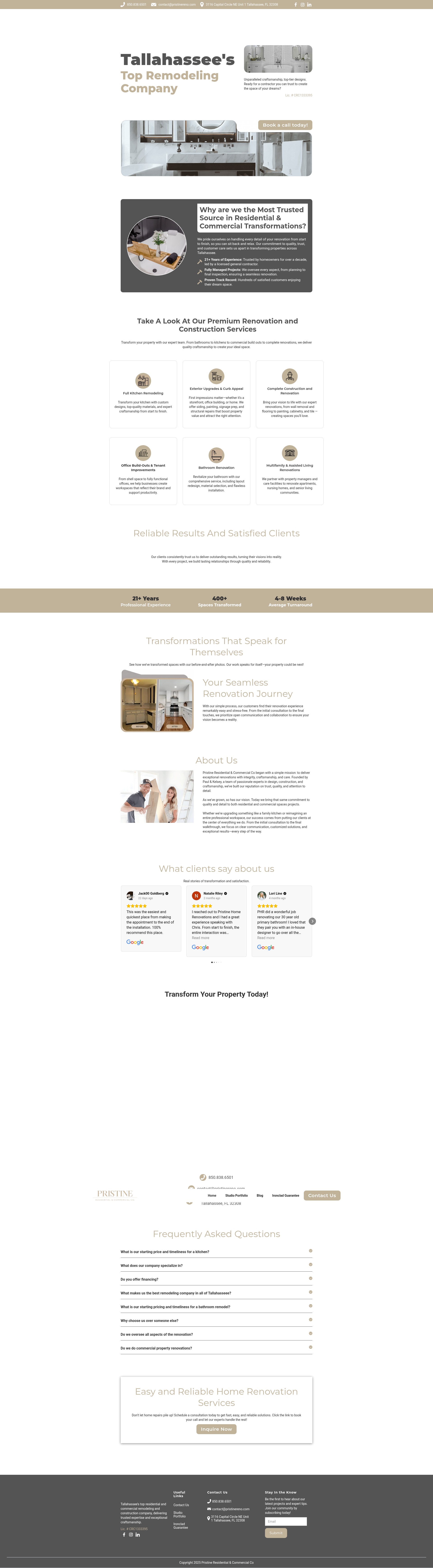 Screenshot of pristinereno.com