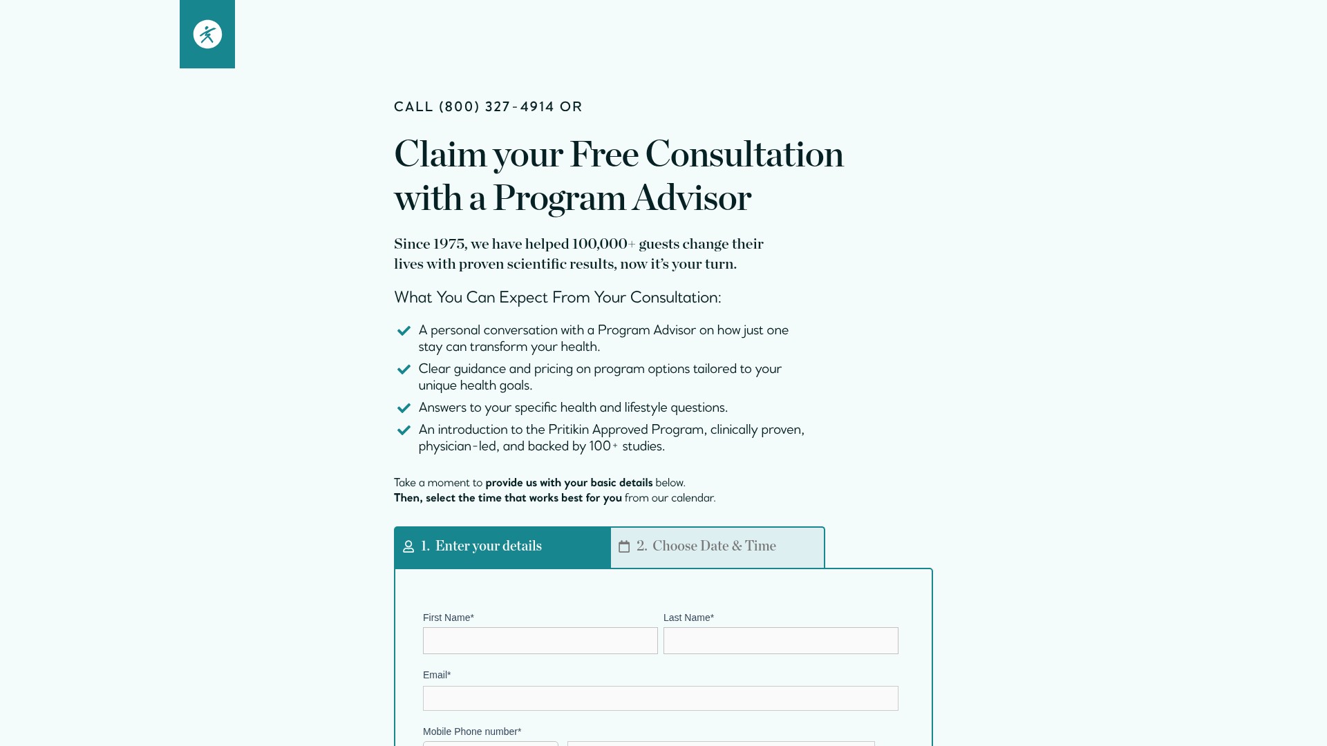 Screenshot of pritikin.com