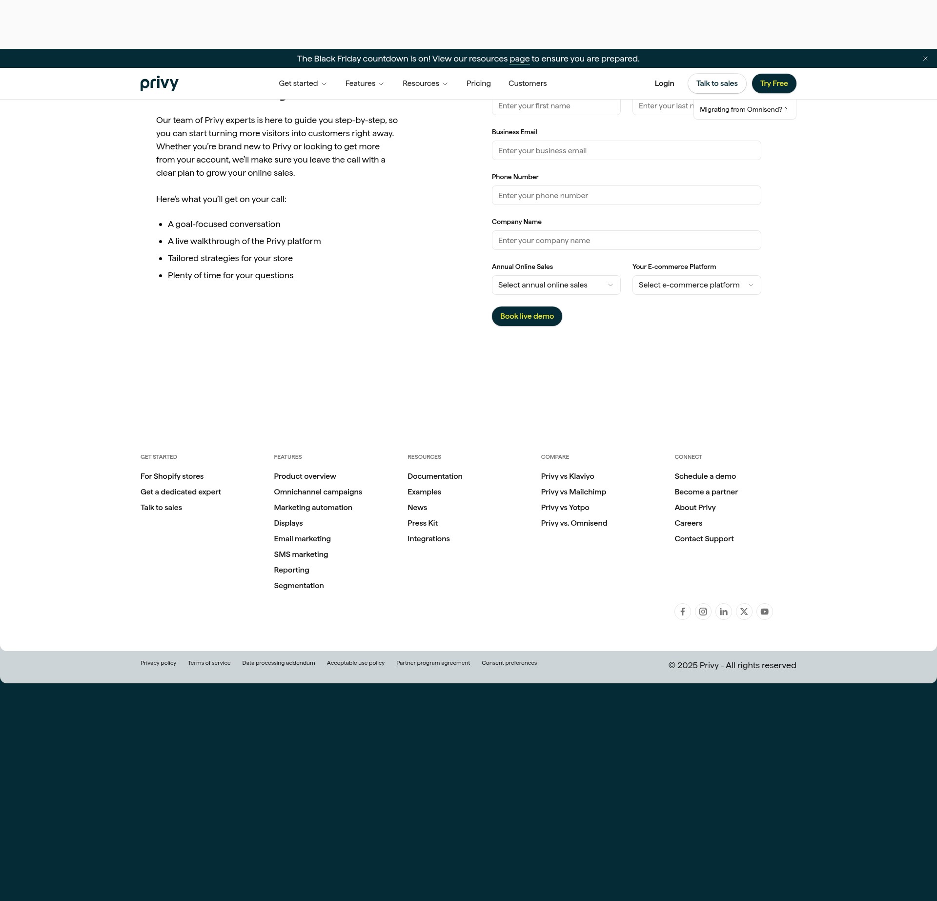 Screenshot of privy.com