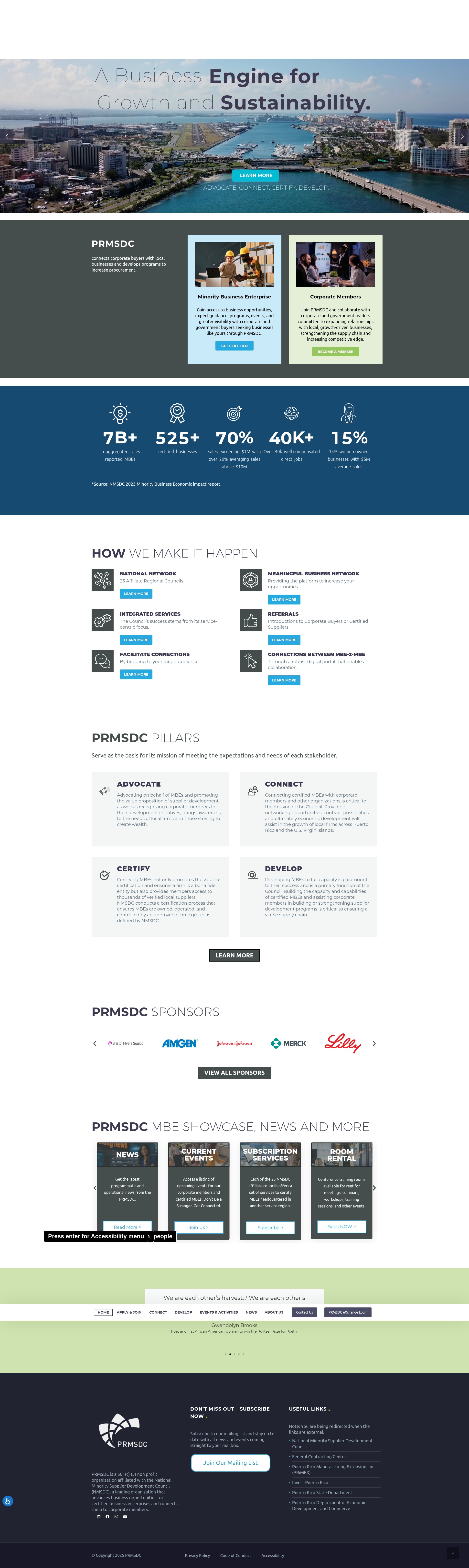 Screenshot of prmsdc.org