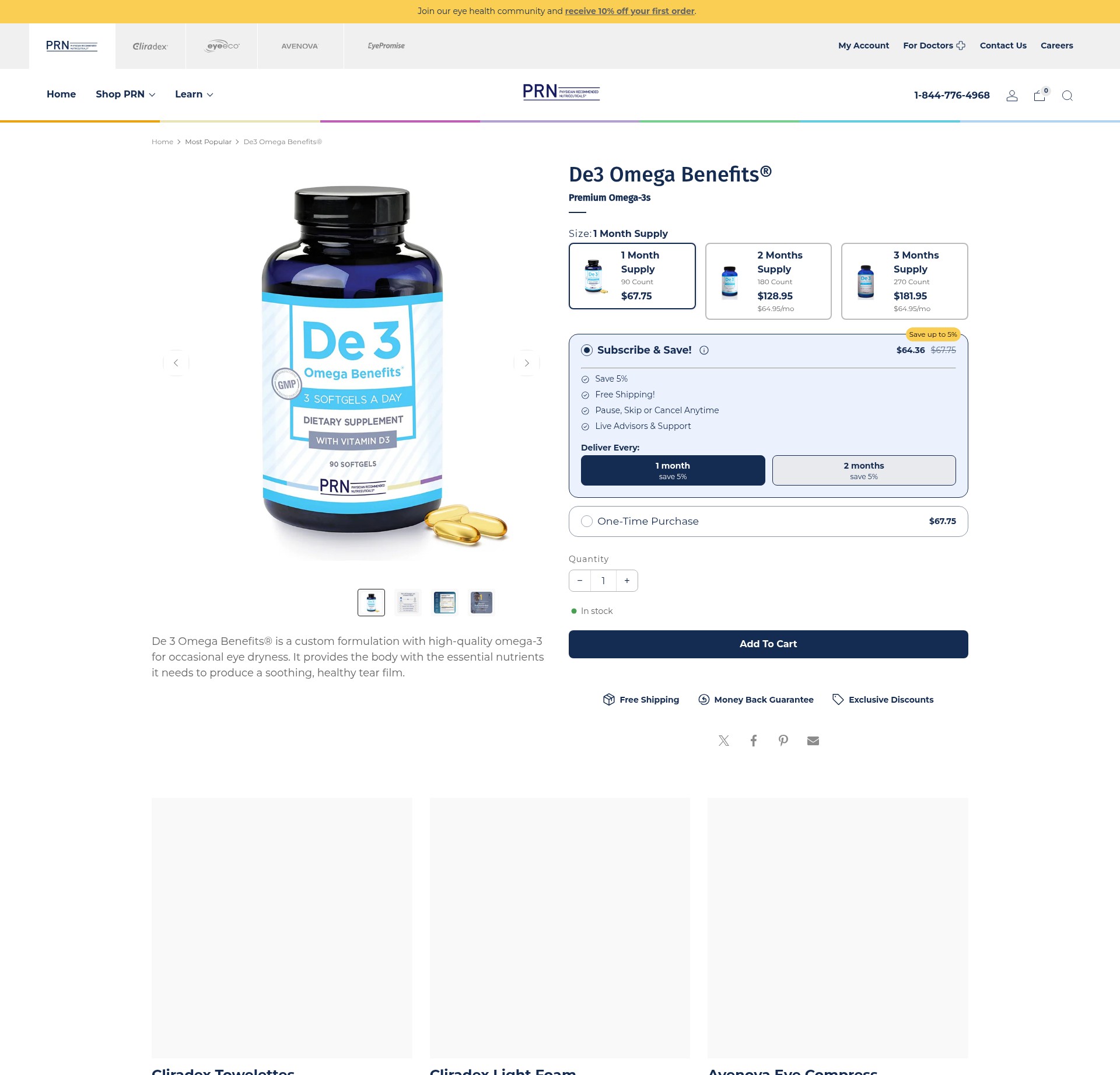 Screenshot of prnomegahealth.com