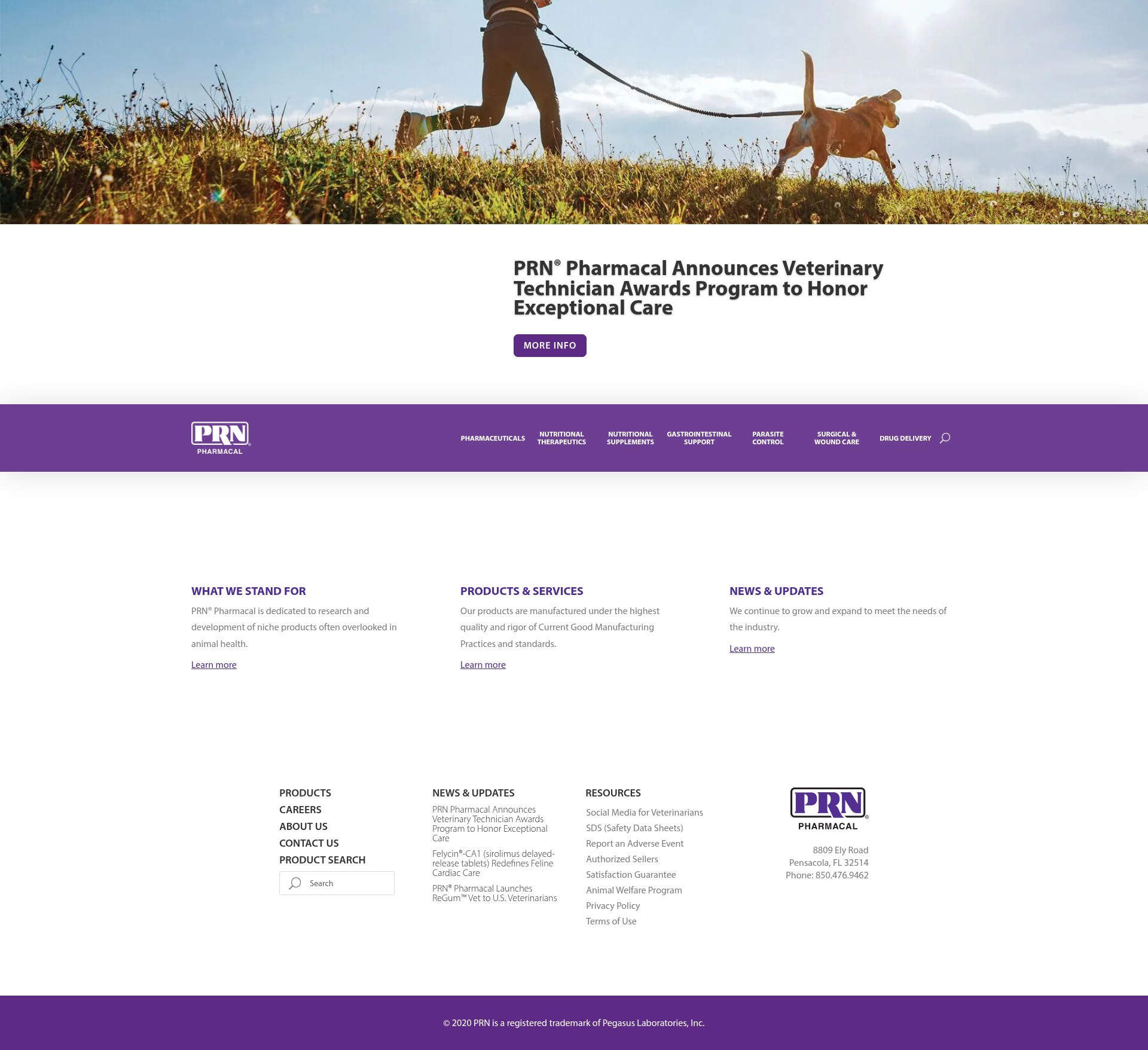 Screenshot of prnpharmacal.com