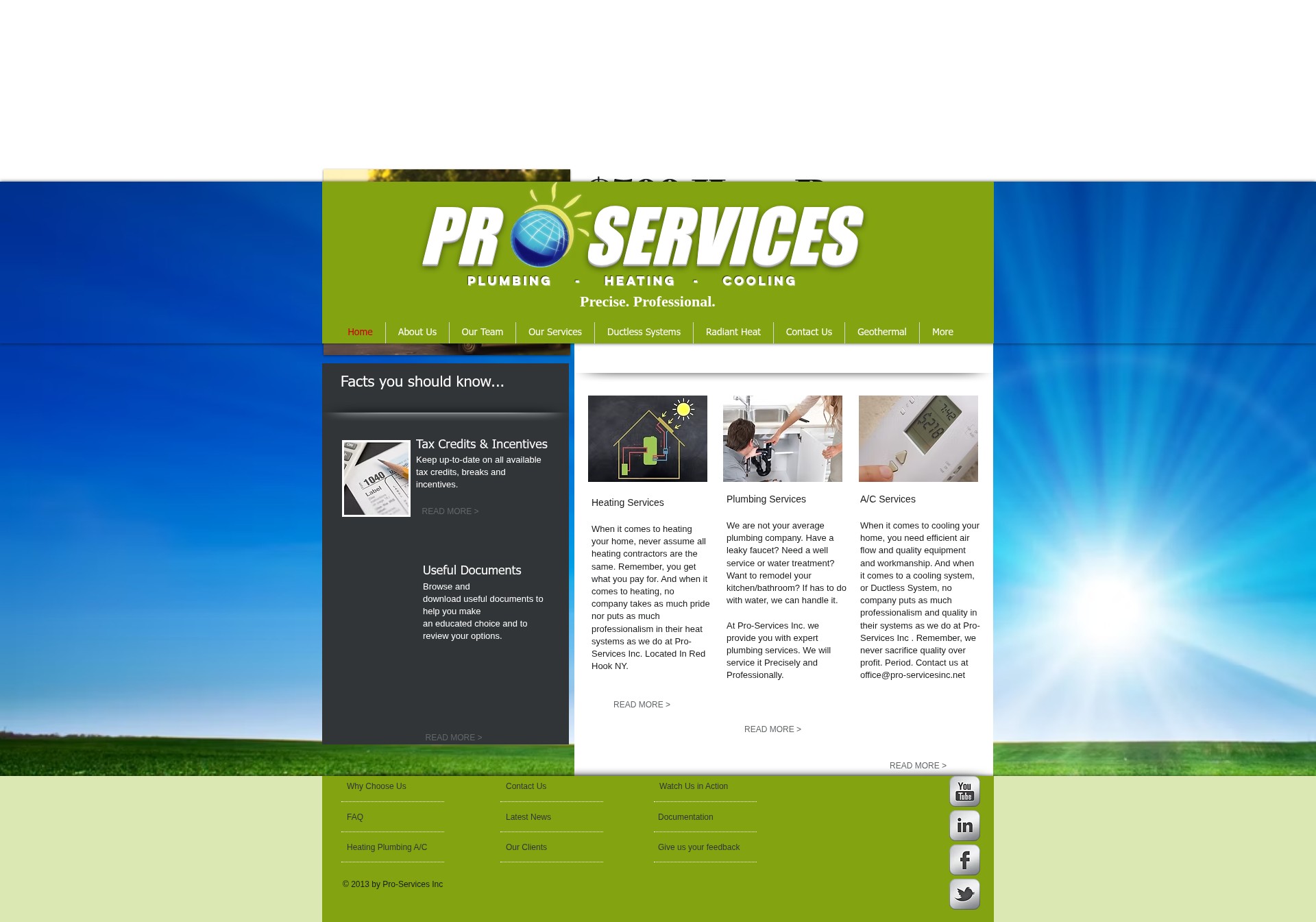 Screenshot of pro-servicesinc.net