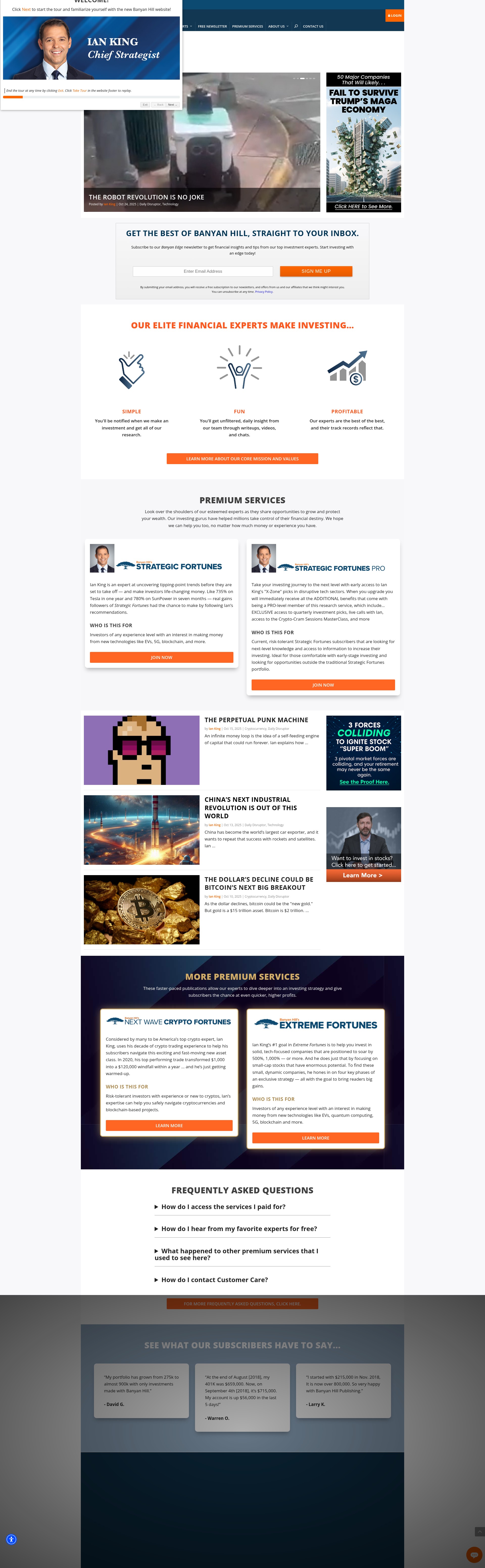 Screenshot of pro.banyanhill.com