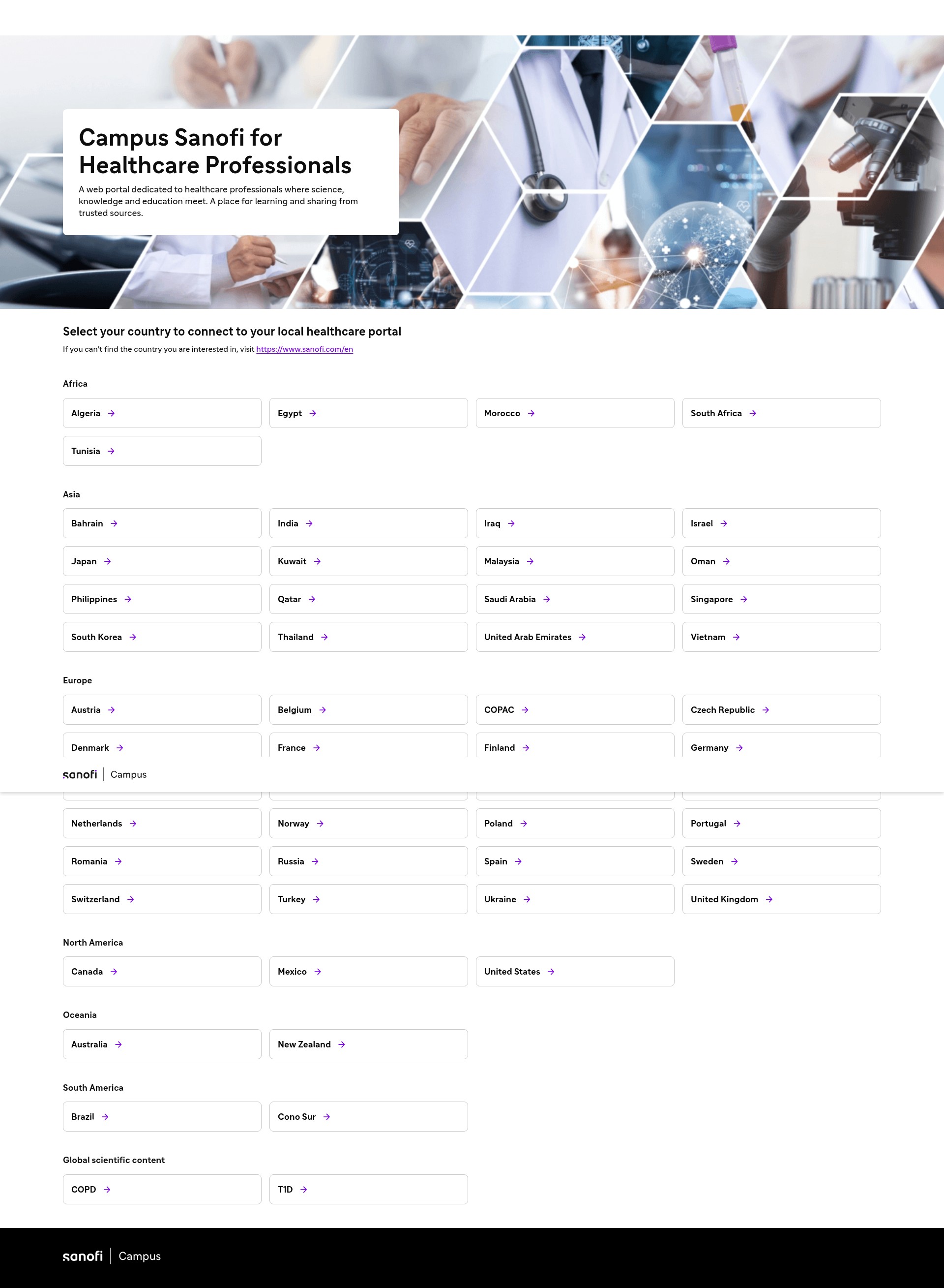 Screenshot of pro.campus.sanofi