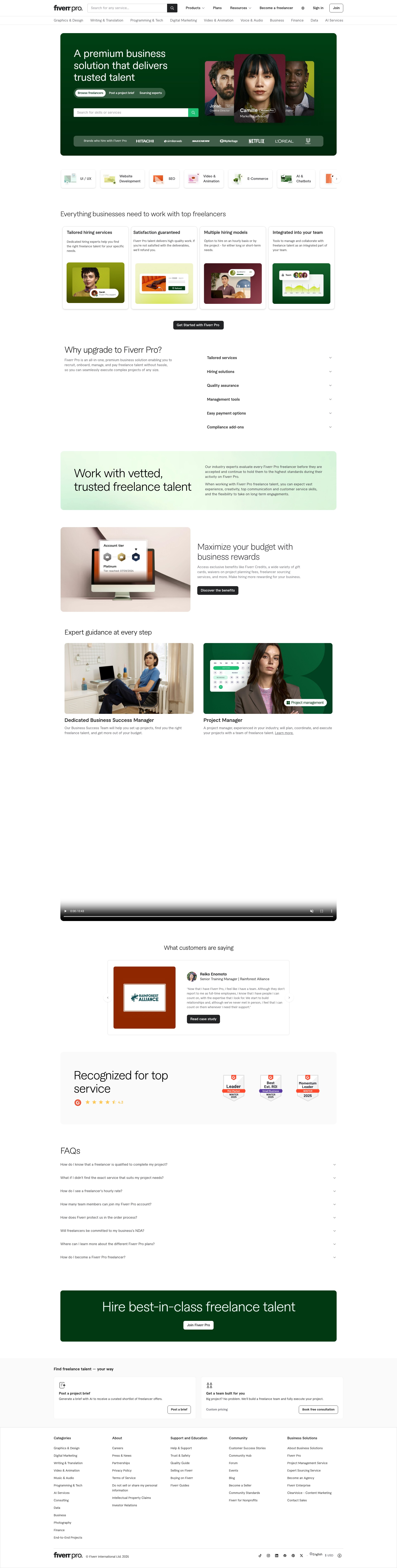 Screenshot of pro.fiverr.com
