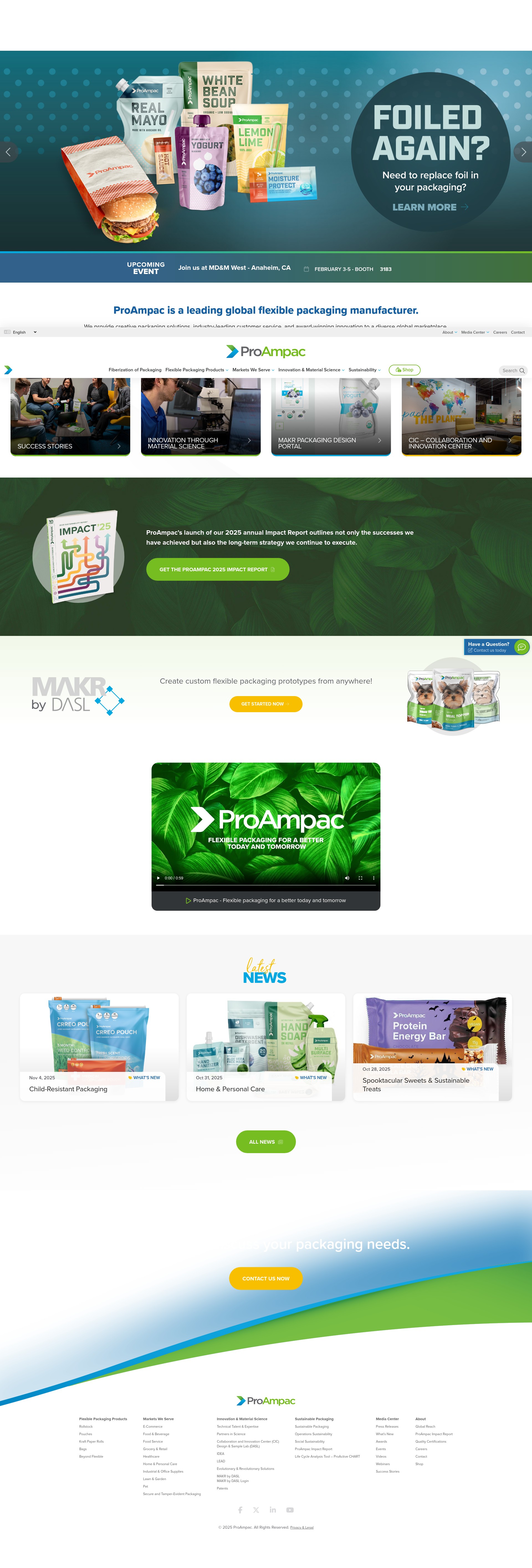 Screenshot of proampac.com