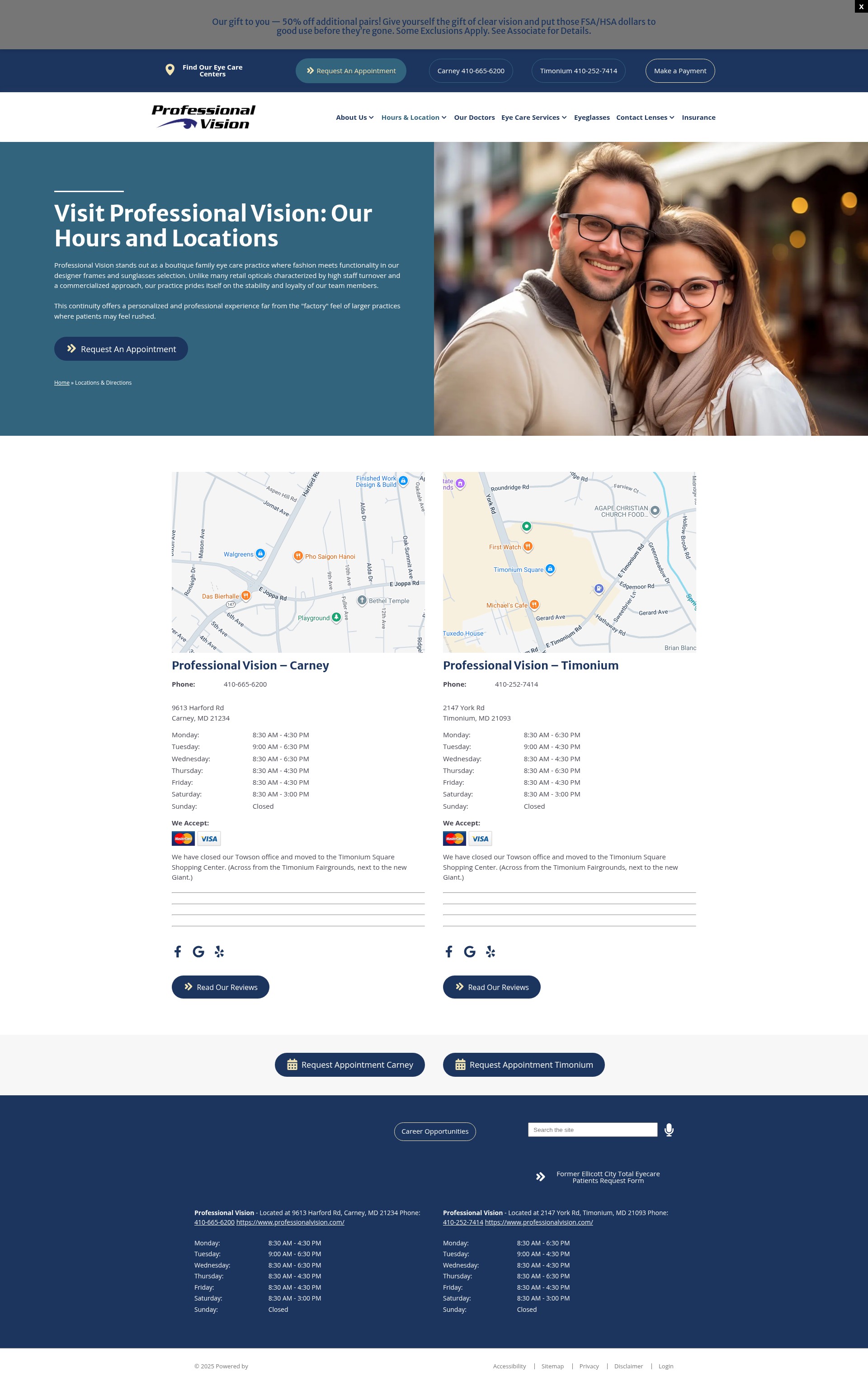 Screenshot of professionalvision.com