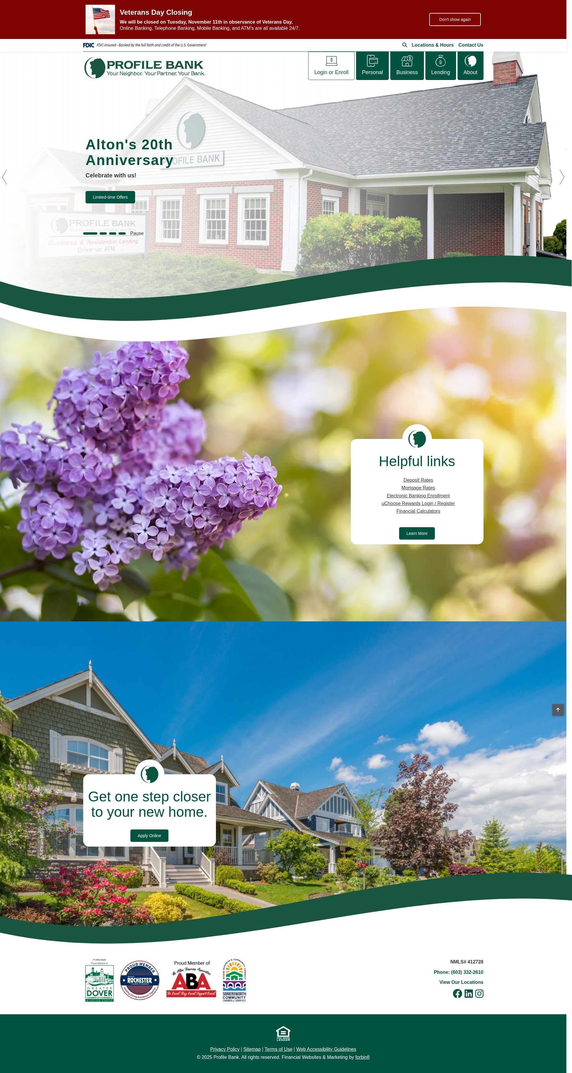 Screenshot of profilebank.com