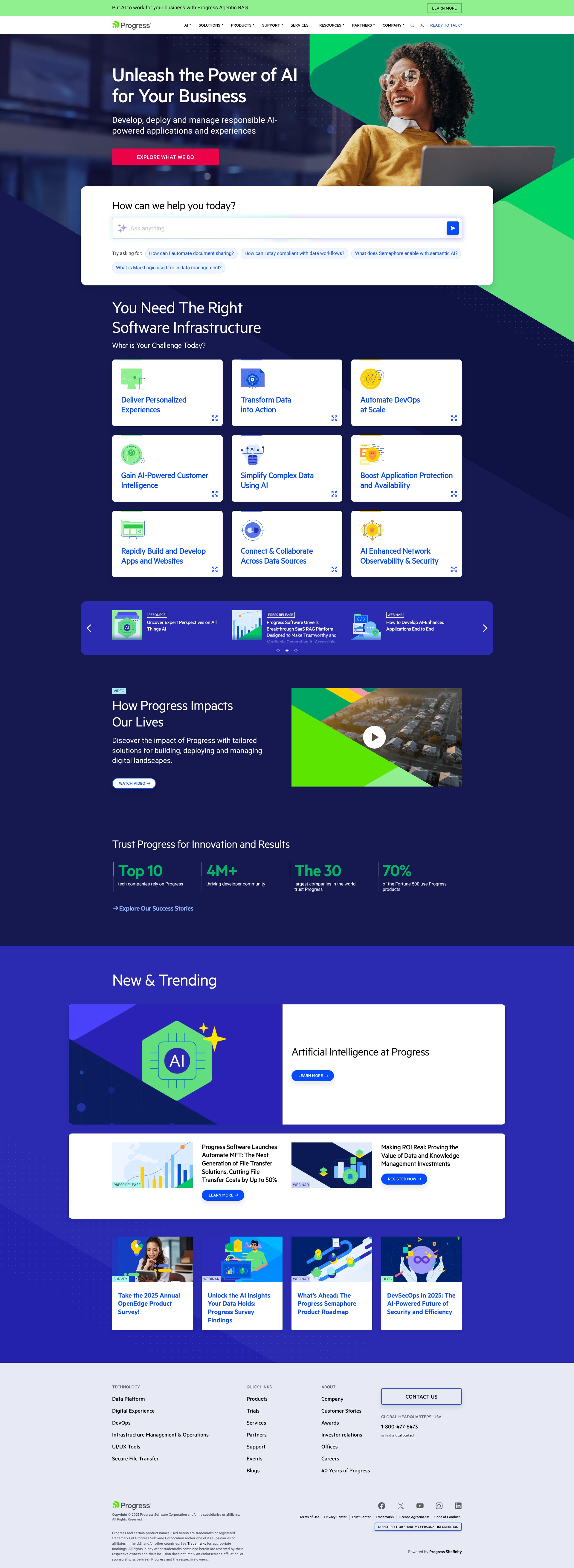Screenshot of progress.com