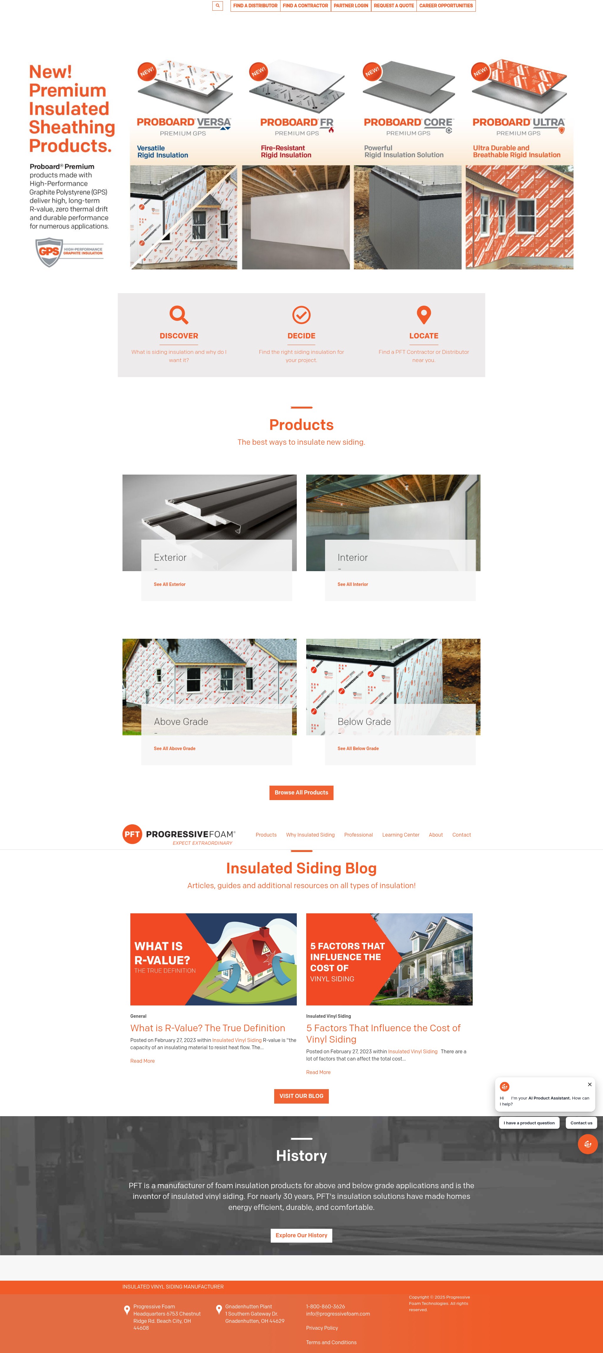 Screenshot of progressivefoam.com