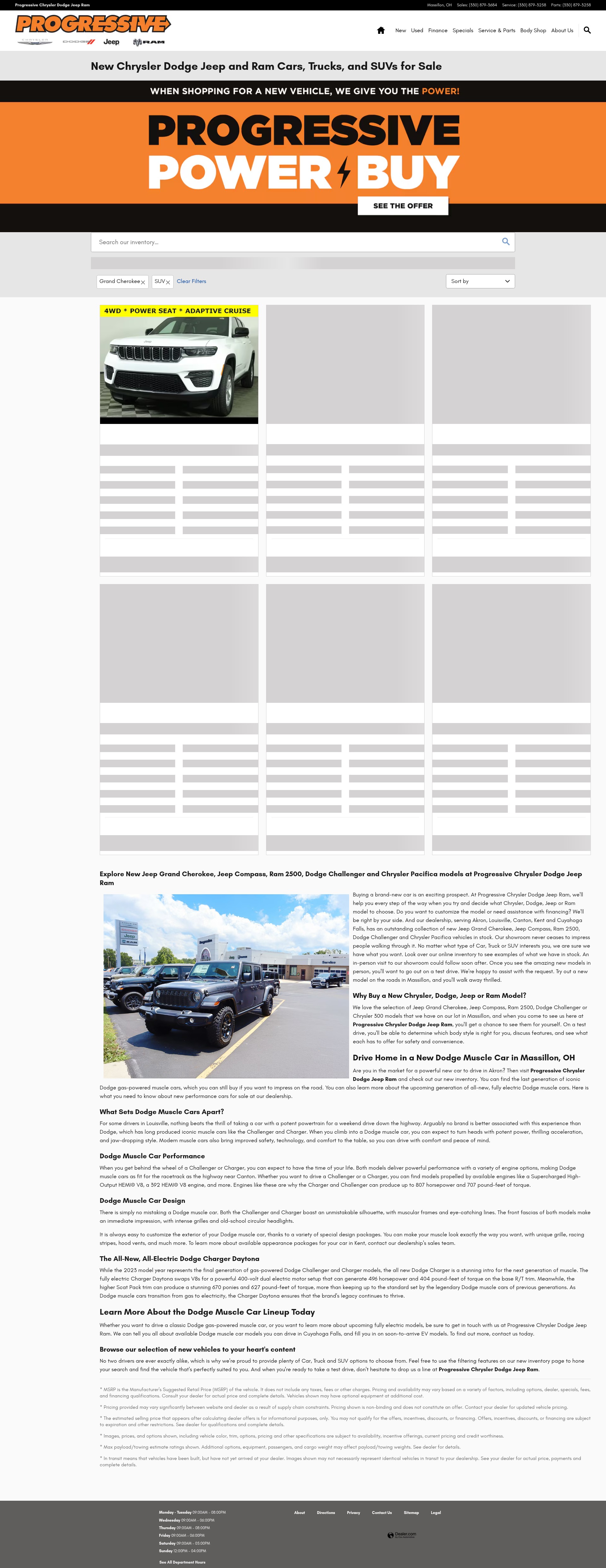 Screenshot of progressivejeep.com