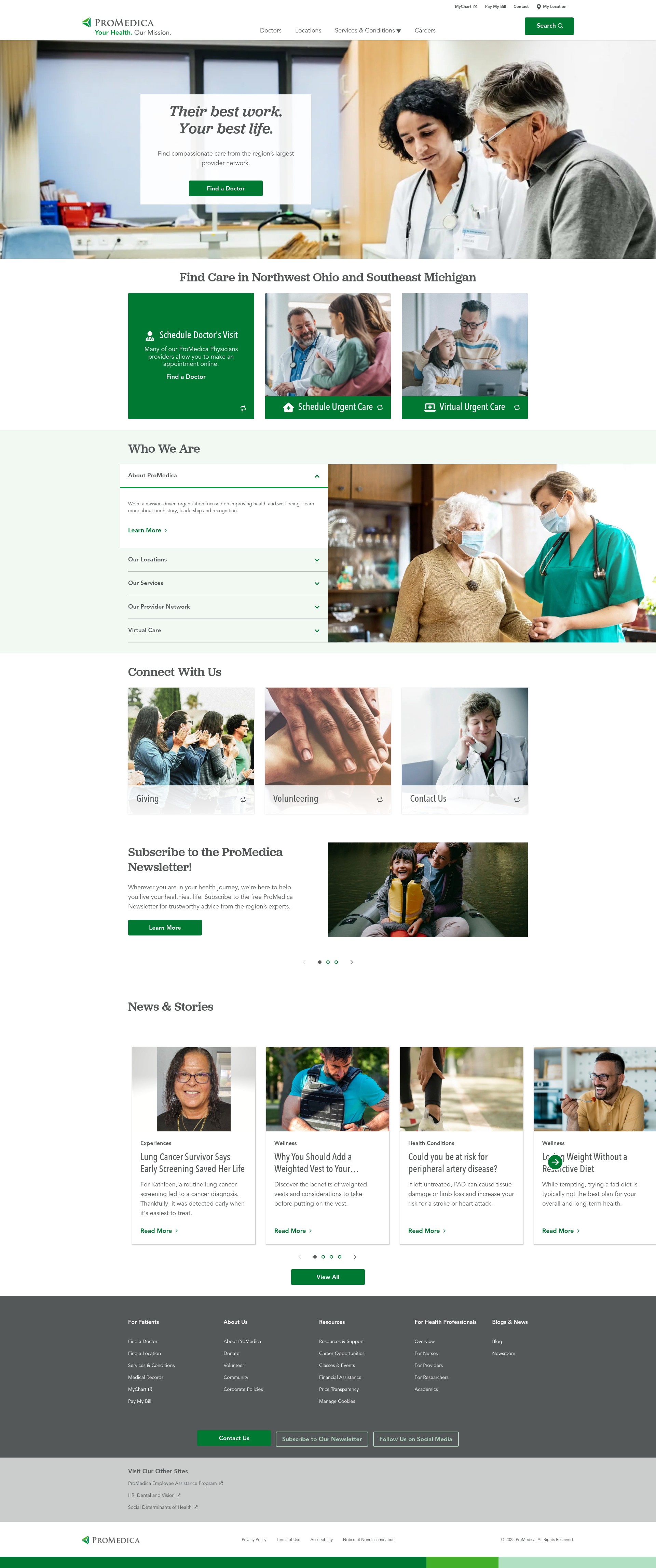 Screenshot of promedica.org