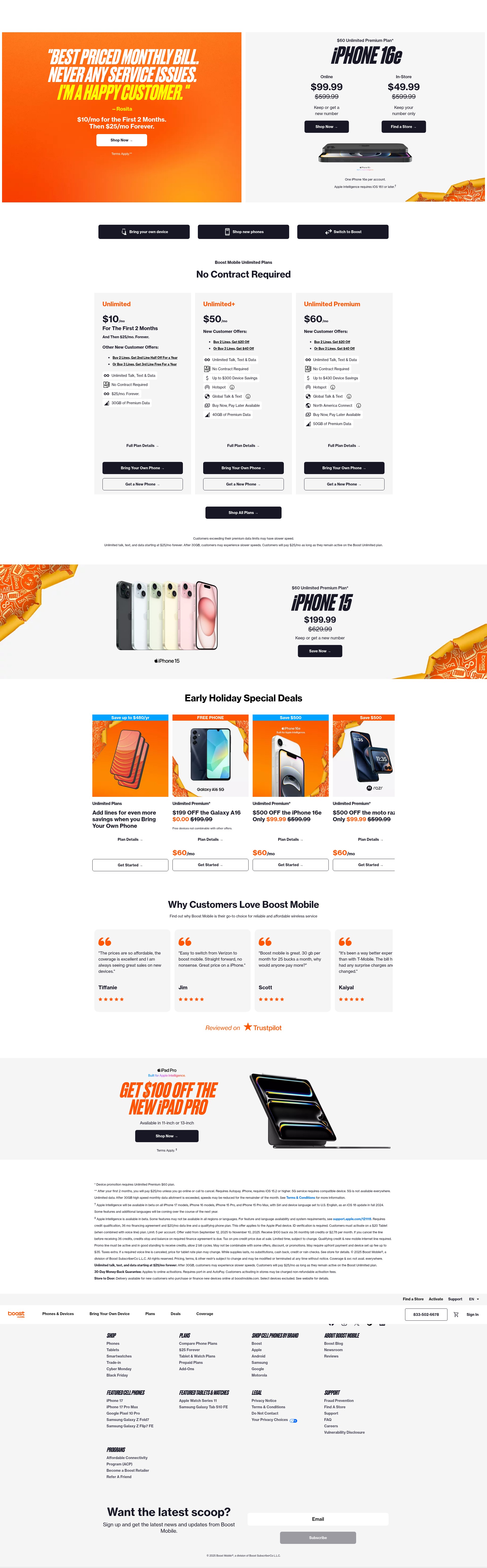 Screenshot of promo.boostmobile.com