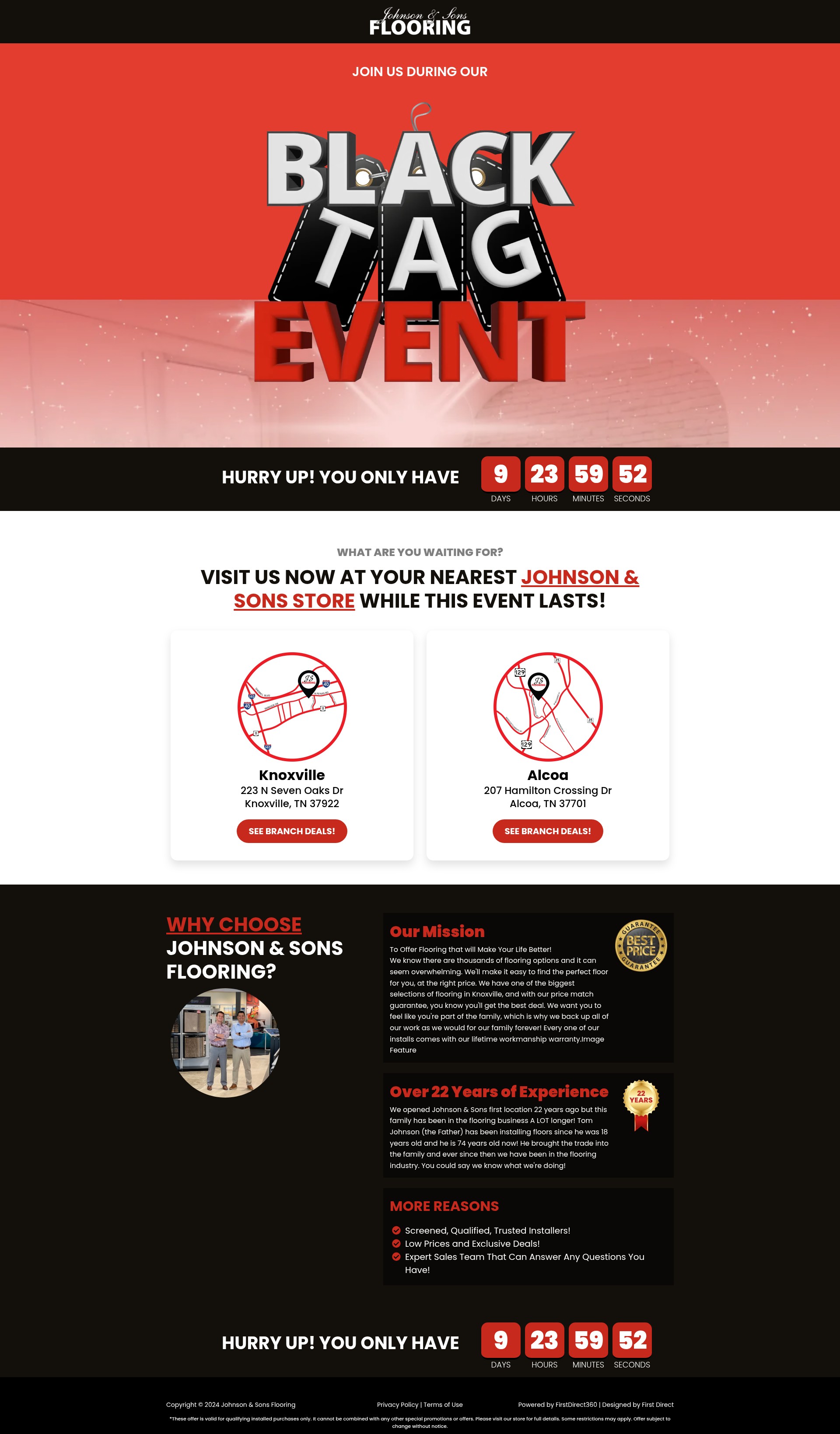 Screenshot of promo.knoxfloors.com