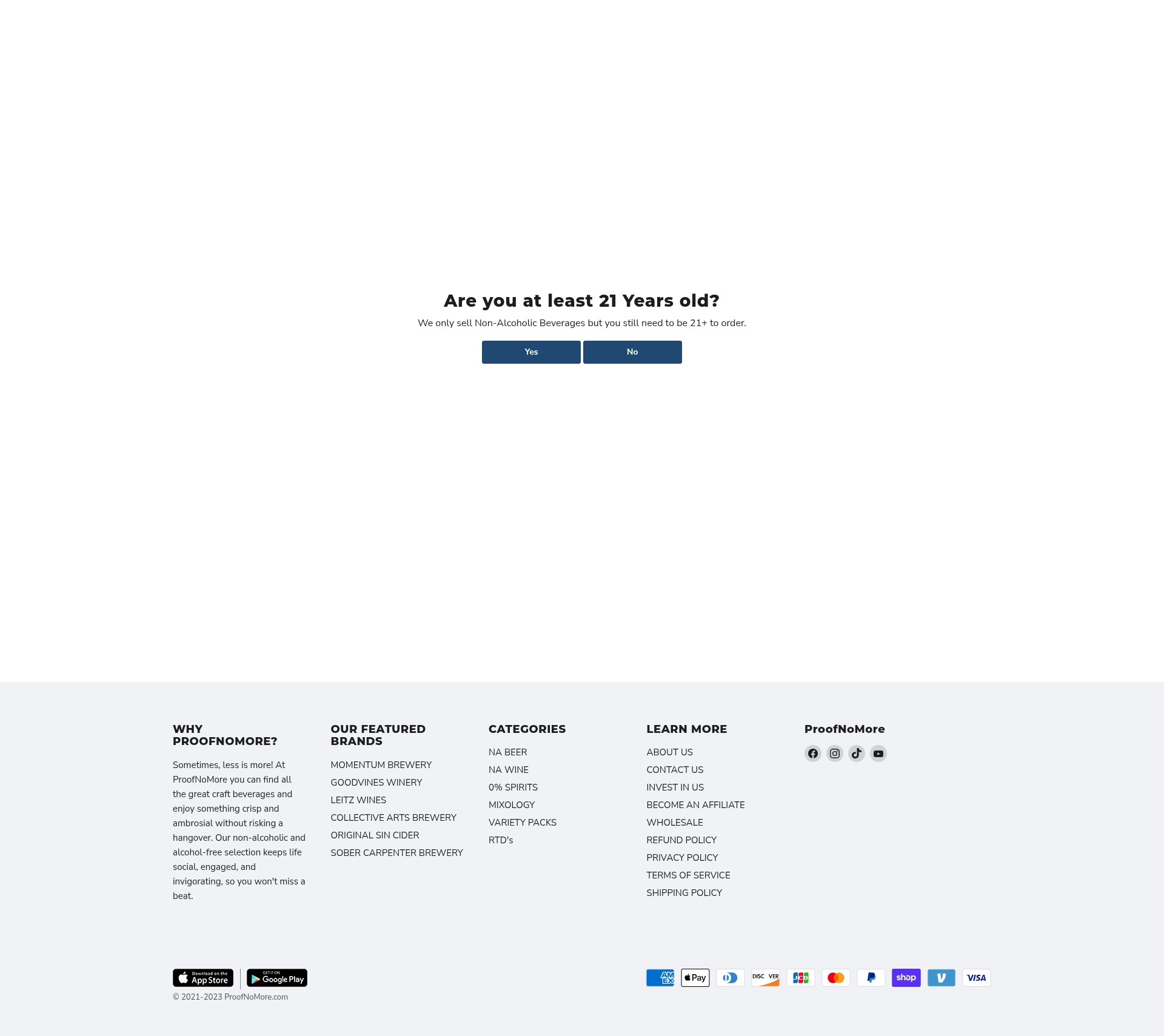 Screenshot of proofnomore.com