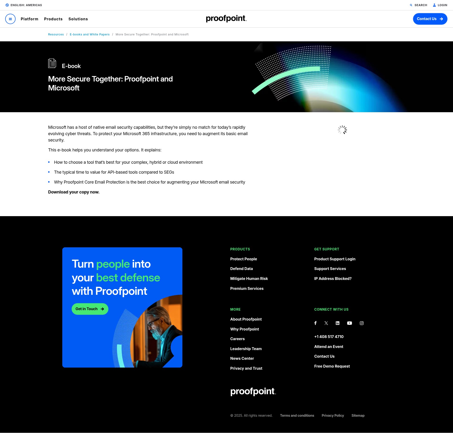 Screenshot of proofpoint.com