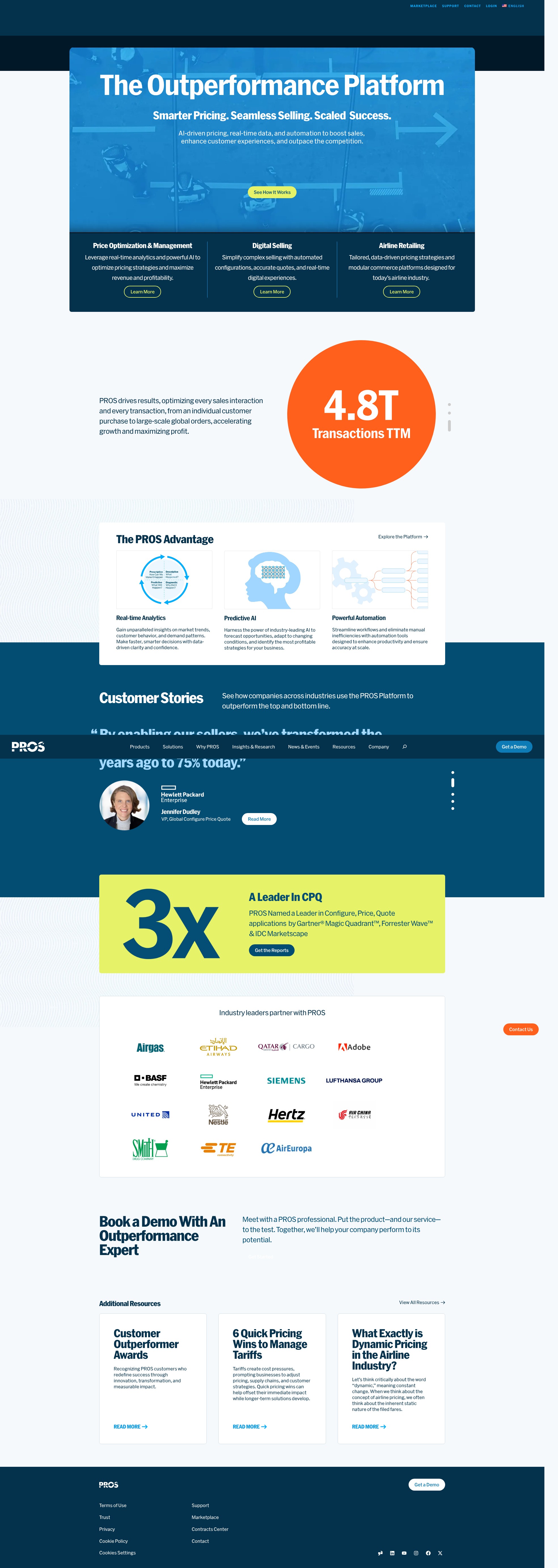 Screenshot of pros.com