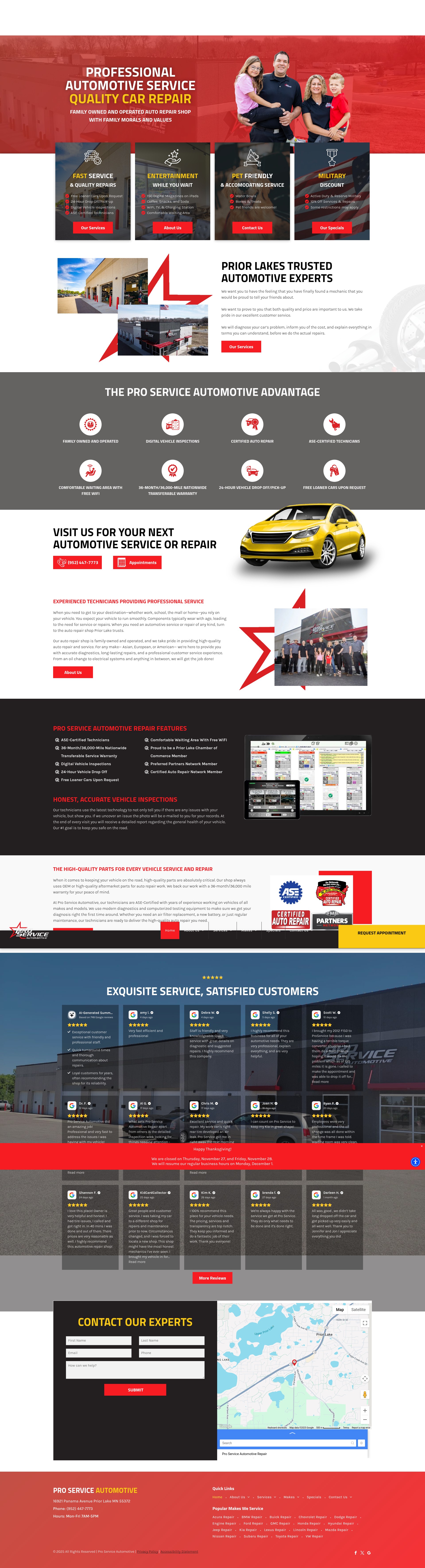 Screenshot of proserviceauto.com