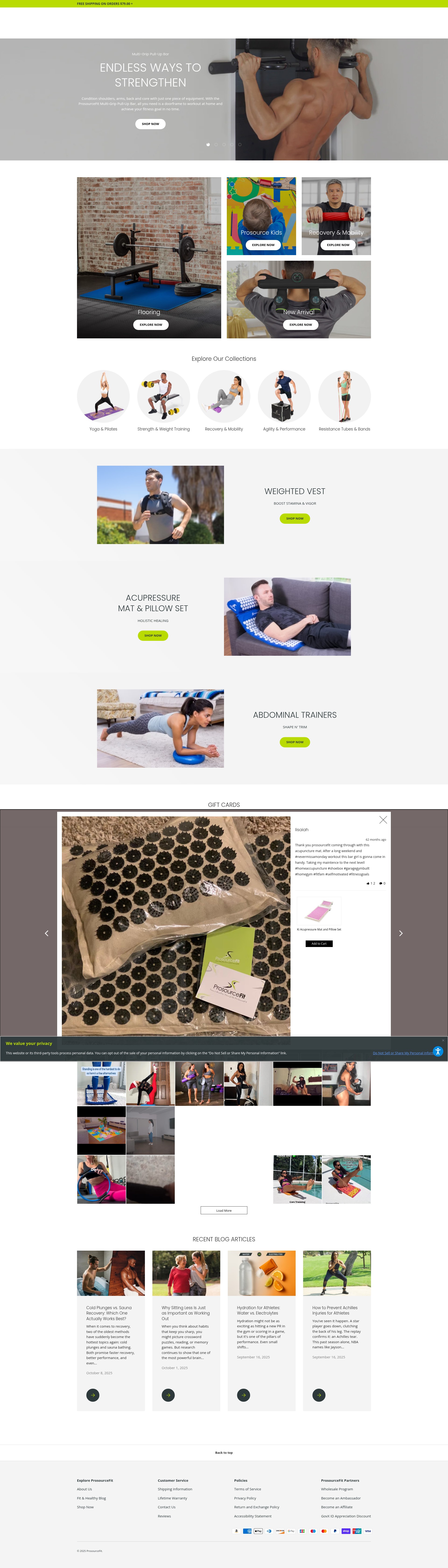 Screenshot of prosourcefit.com