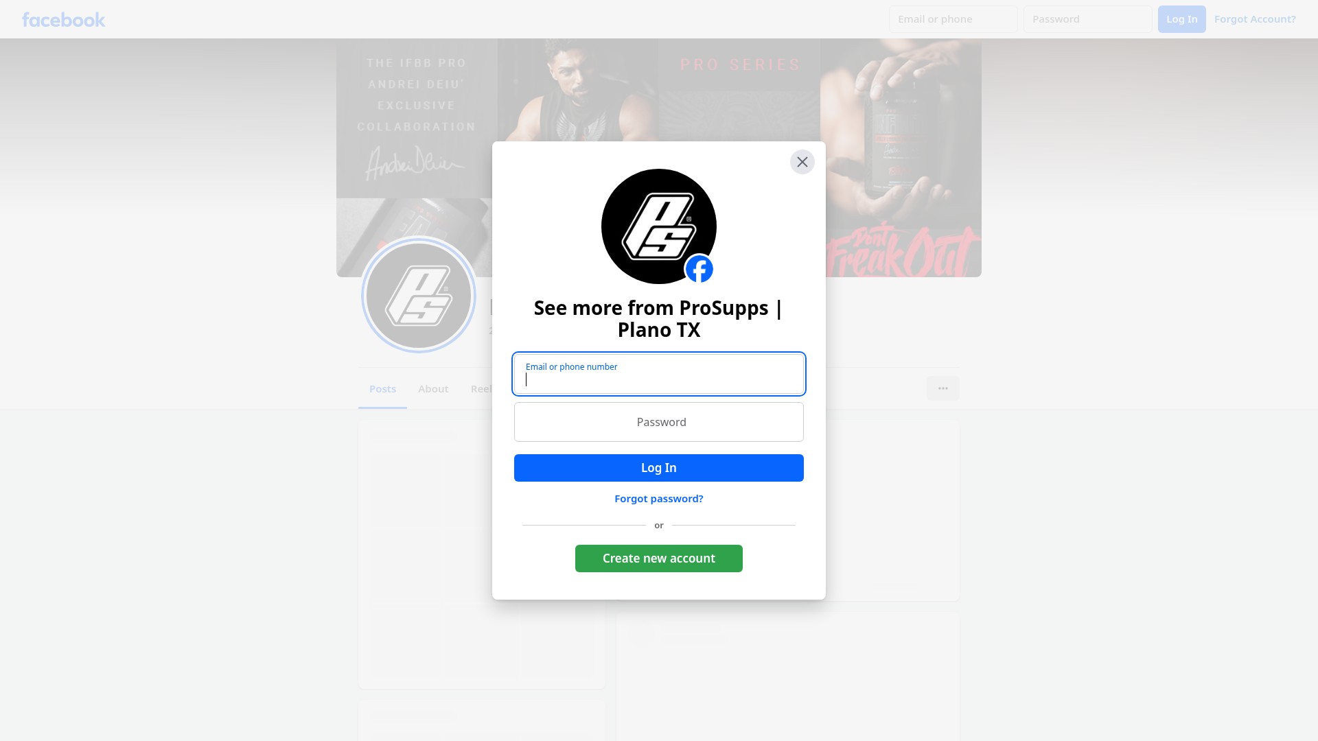 Screenshot of prosupps.com