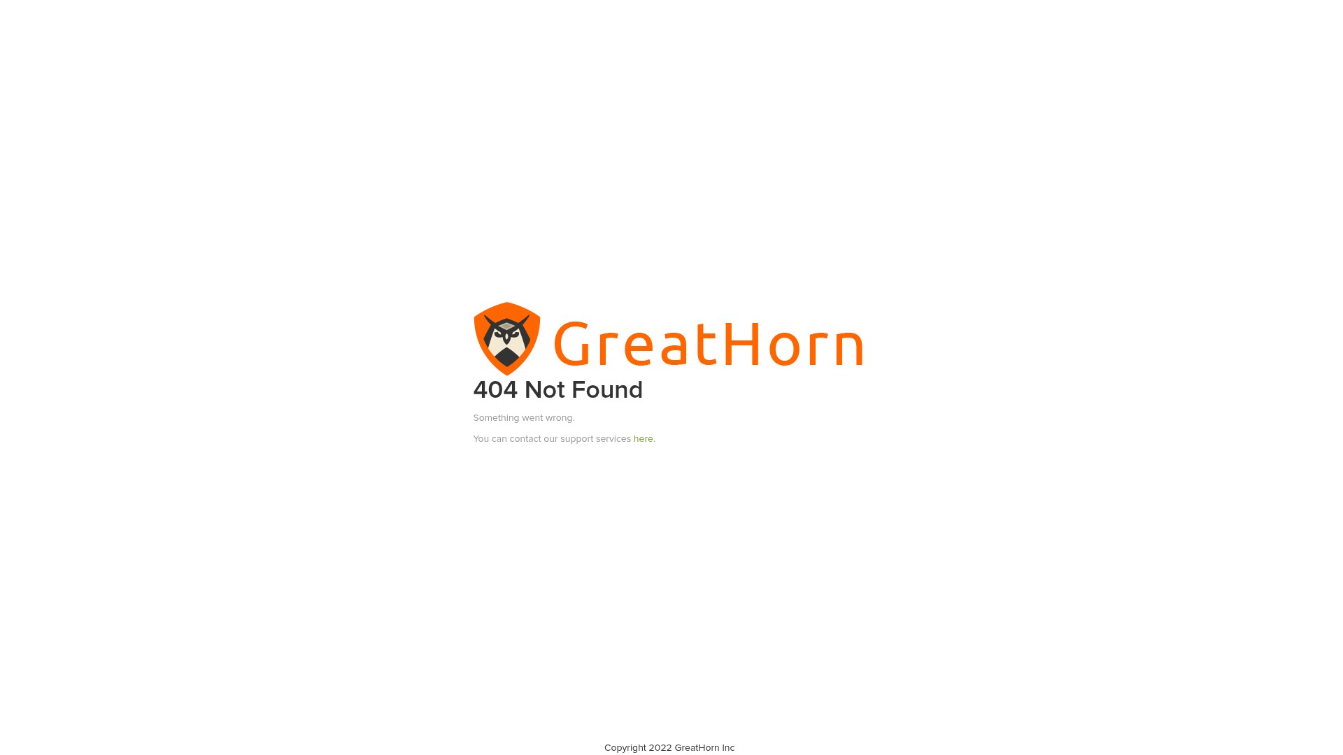 Screenshot of protection.greathorn.com