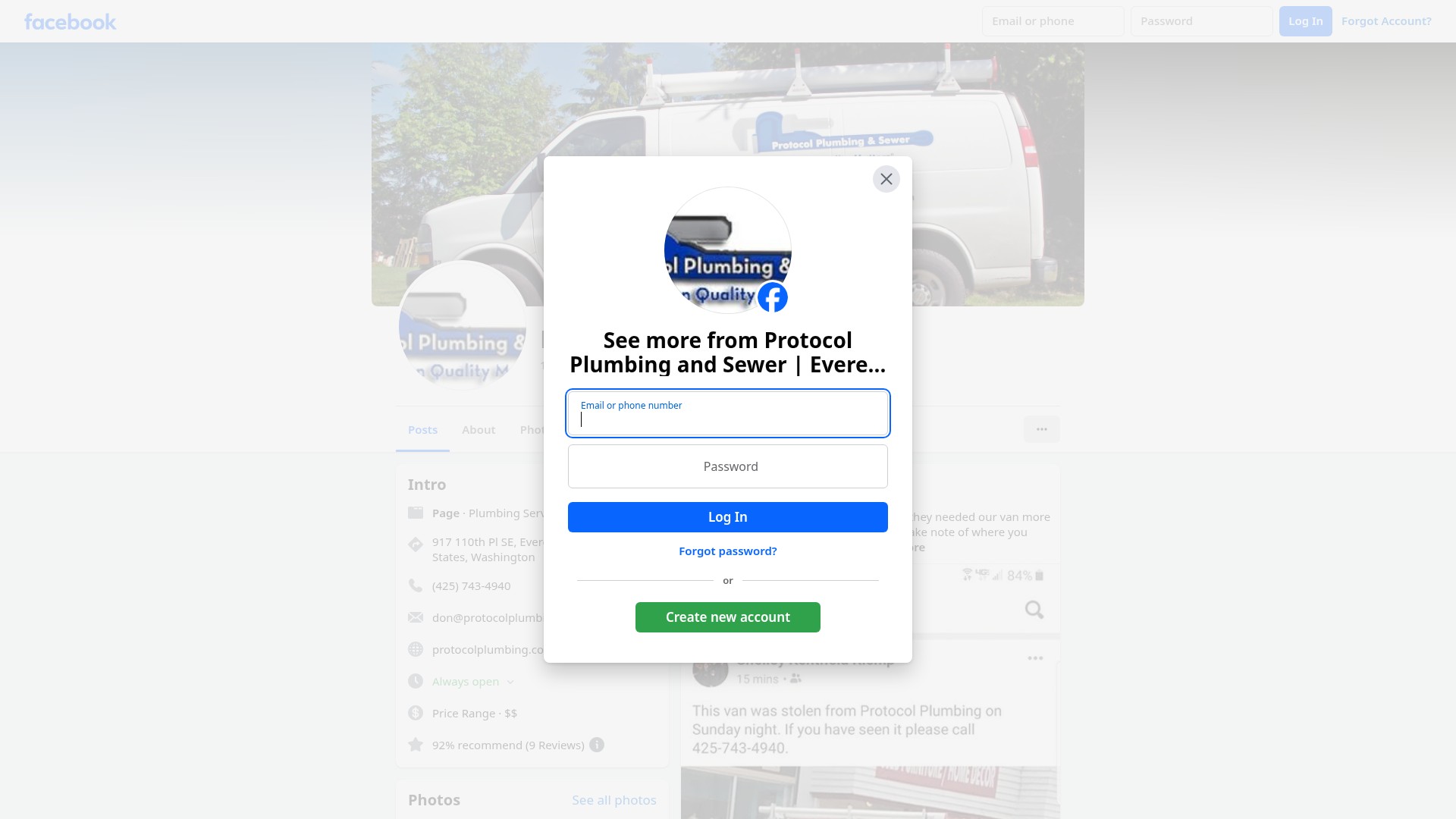 Screenshot of protocolplumbing.com