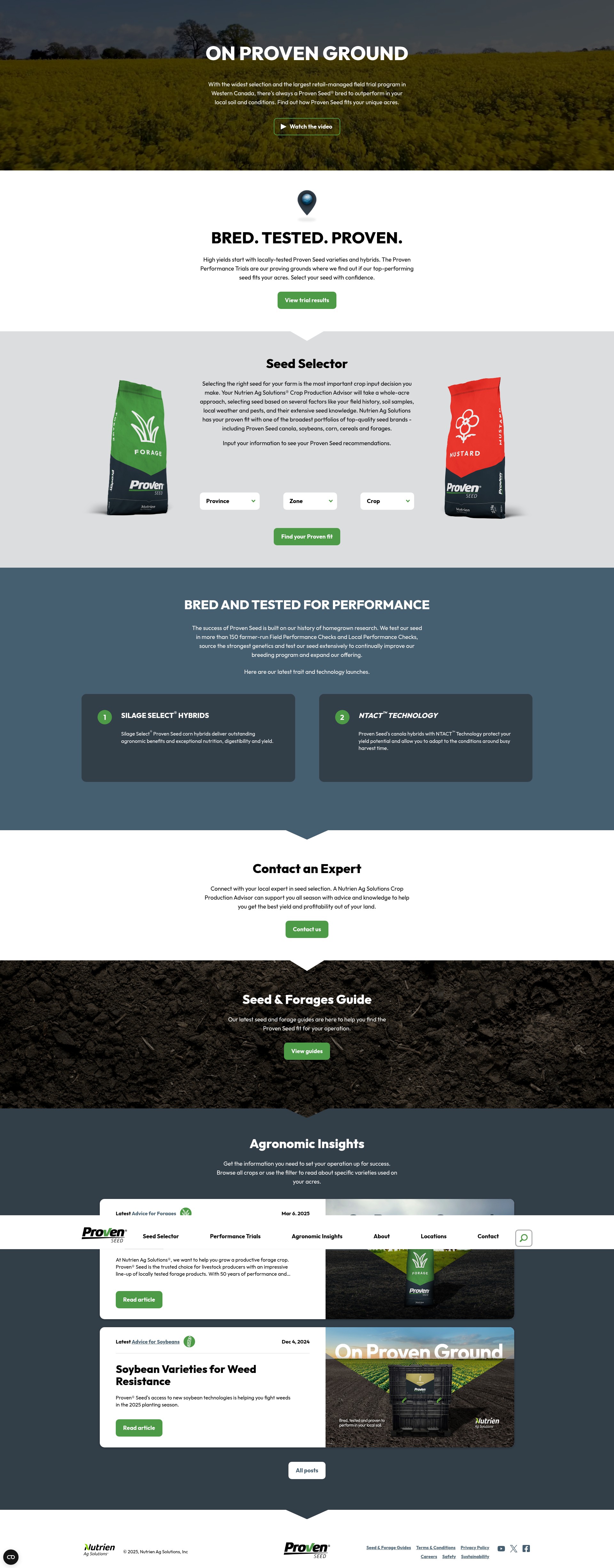 Screenshot of provenseed.ca