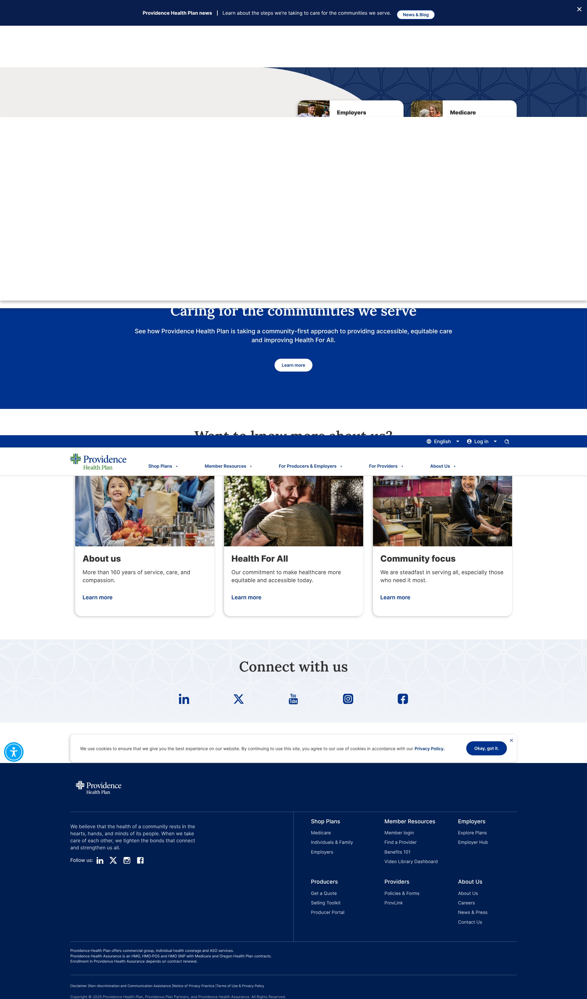 Screenshot of providencehealthplan.com