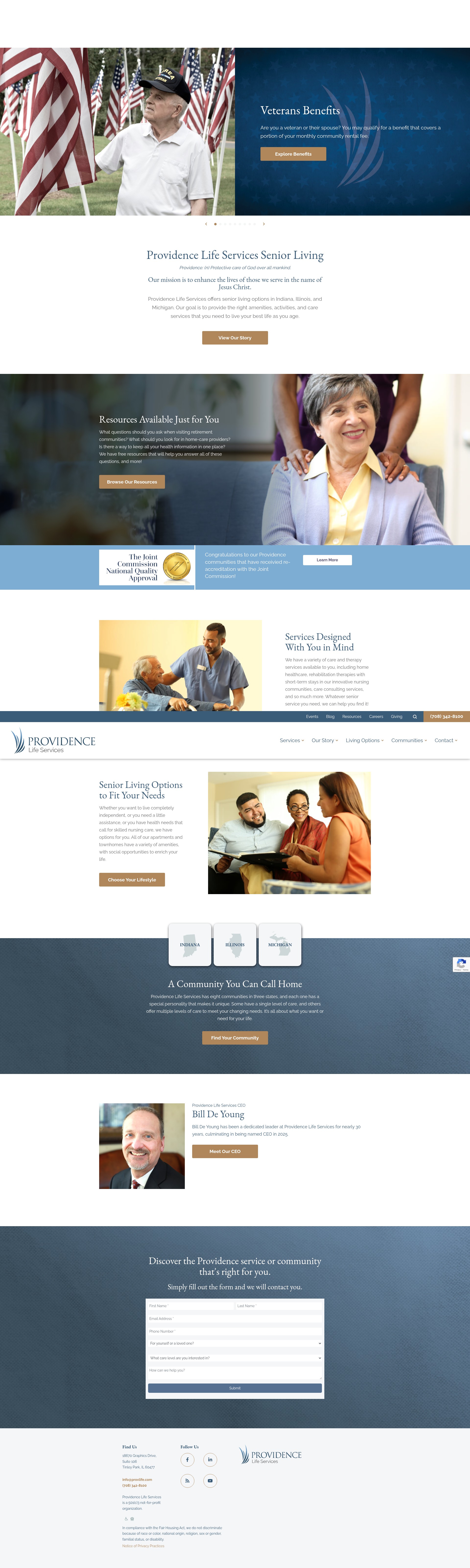 Screenshot of providencelifeservices.com