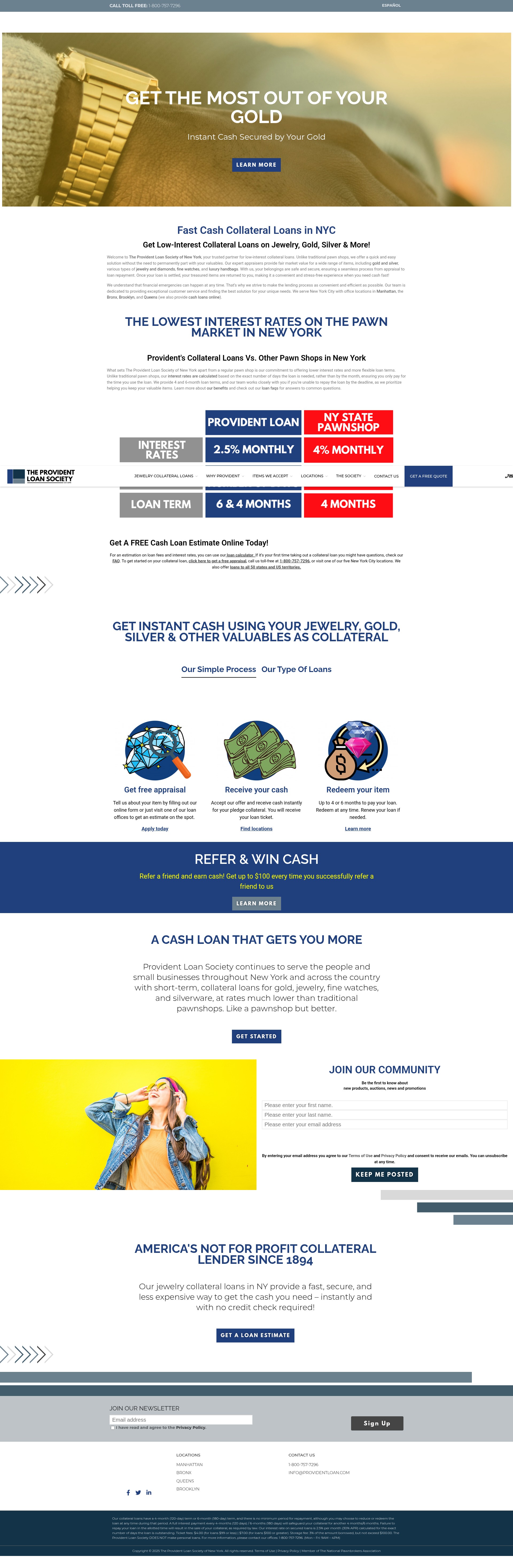 Screenshot of providentloan.com