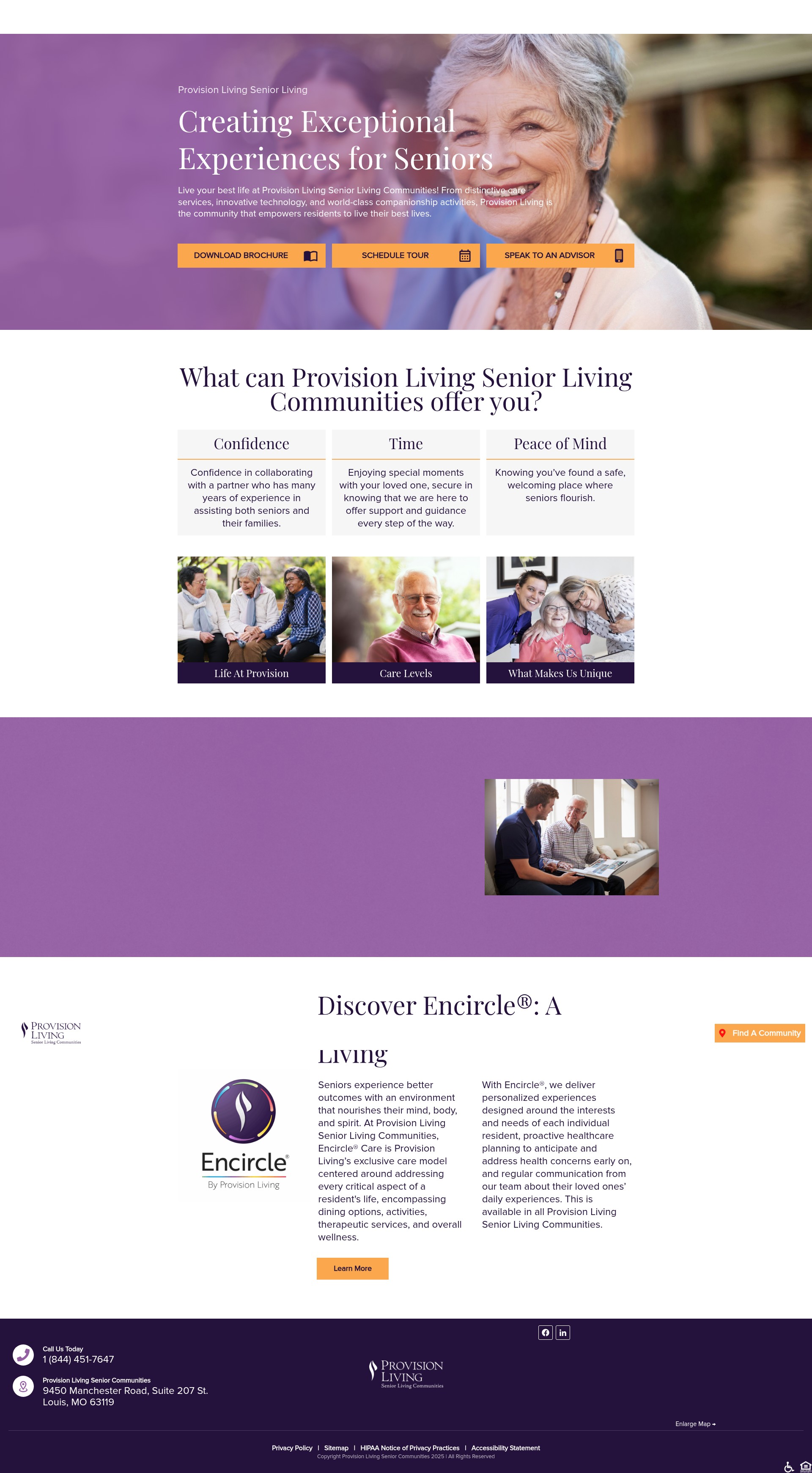 Screenshot of provisionliving.com