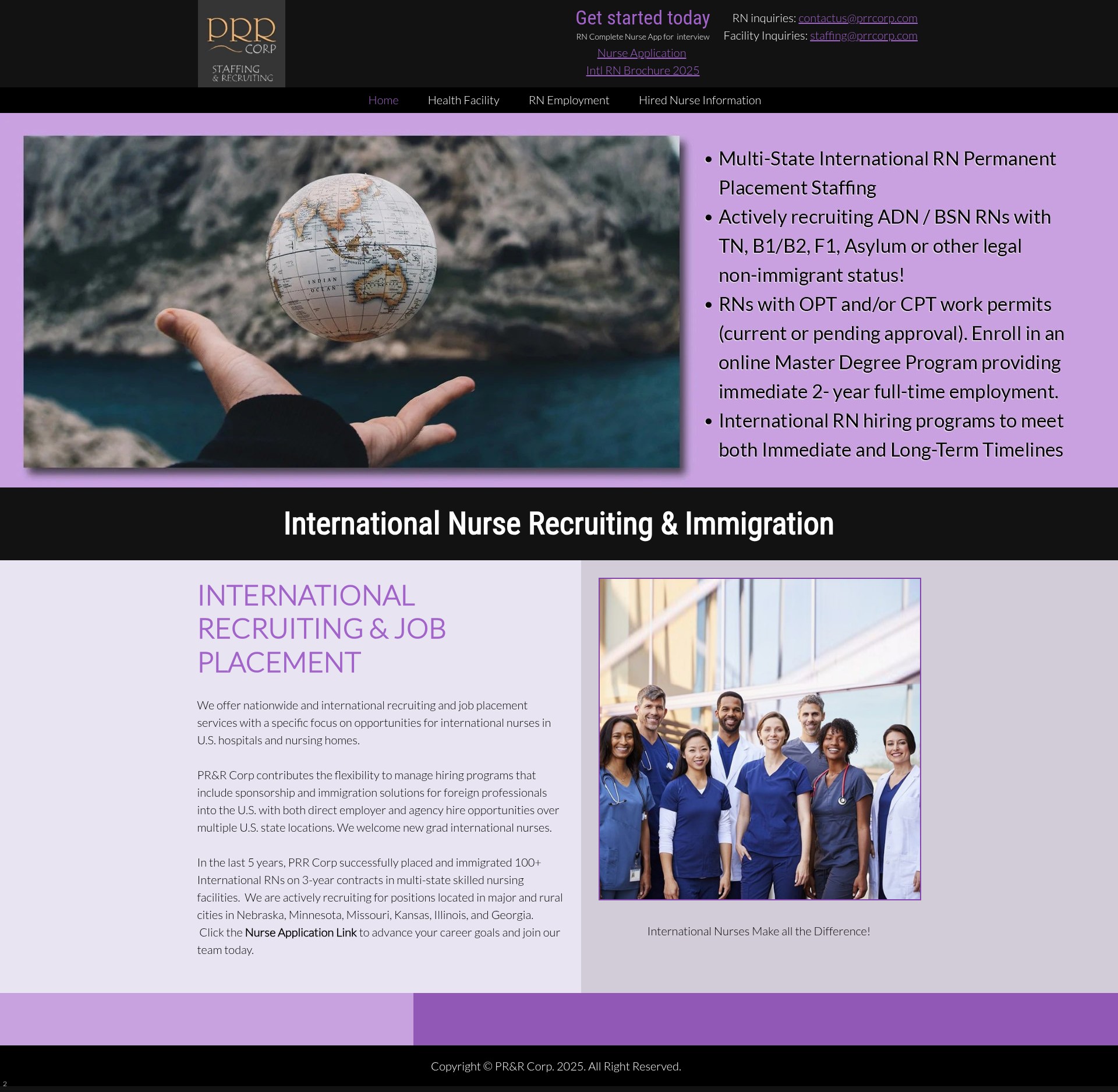 Screenshot of prrcorp.com
